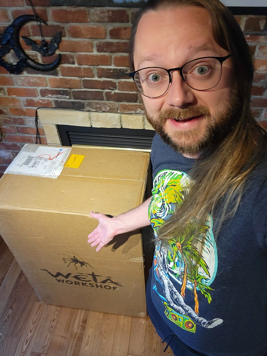 theASMRnerd's tweet image. Y'all, this ENORMOUS, HEAVY AF box appeared on my doorstep today 😳 What do you think is inside?? 🤔 #Warhammer40k #SpaceMarine2