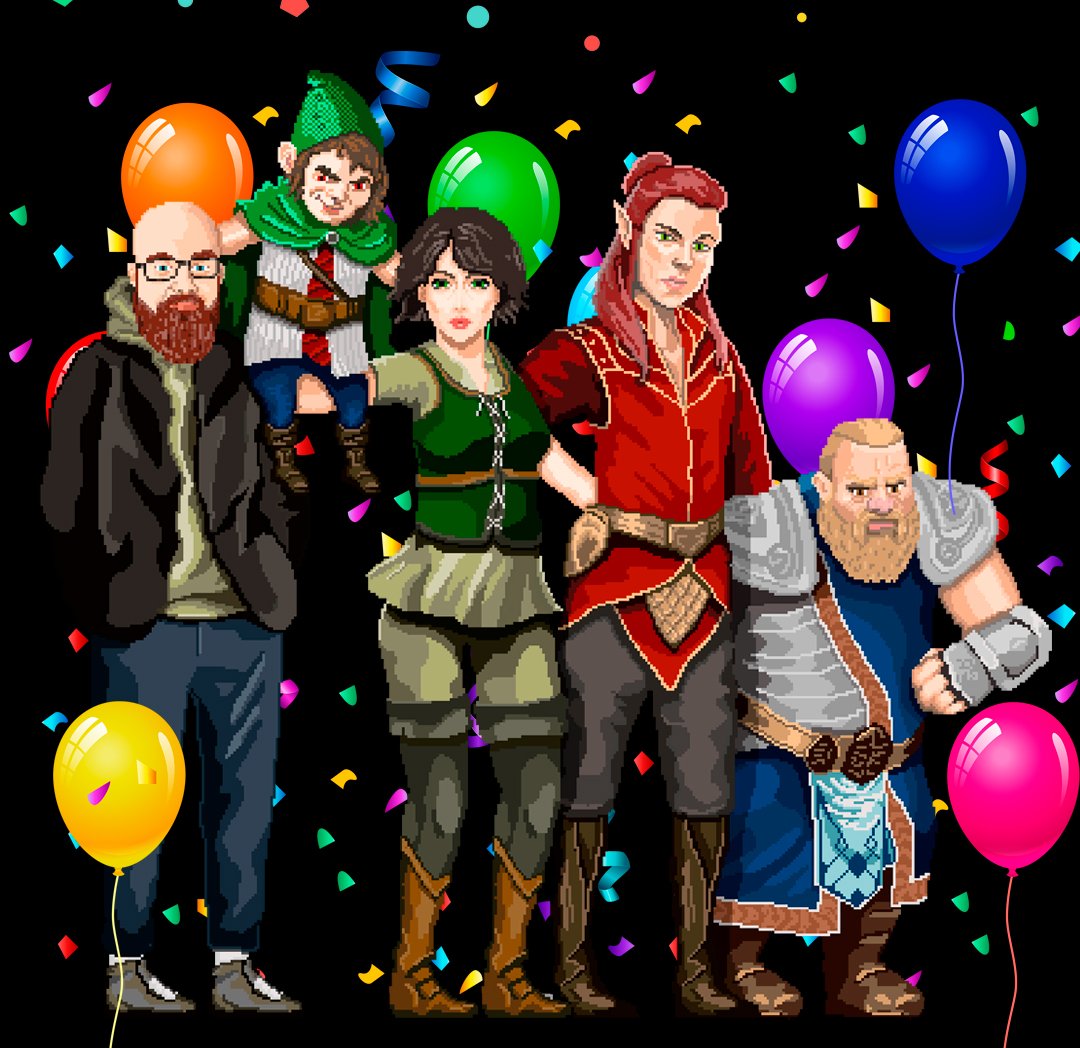 🎲New Kids on the Rol🎲 (@newkidsontherol) on Twitter photo Hoy estamos de celebración pues hace cuatro años que se estrenó el primer capítulo de nuestra Mina perdida de Phandelver! Un maravilloso viaje junto a <a href="/Arisarisa22/">Ari, de Rol con bata y alpargatas</a> <a href="/J0RGE_IB/">Jorge. 🎲🌒 Rolero Terminal</a> Helen y Sanvi que siempre atesoraremos en nuestros corazones! ¡Felicidades Troupe!❤️ Hoy estamos de celebración pues hace cuatro años que se estrenó el primer capítulo de nuestra Mina perdida de Phandelver! Un maravilloso viaje junto a <a href="/Arisarisa22/">Ari, de Rol con bata y alpargatas</a> <a href="/J0RGE_IB/">Jorge. 🎲🌒 Rolero Terminal</a> Helen y Sanvi que siempre atesoraremos en nuestros corazones! ¡Felicidades Troupe!❤️