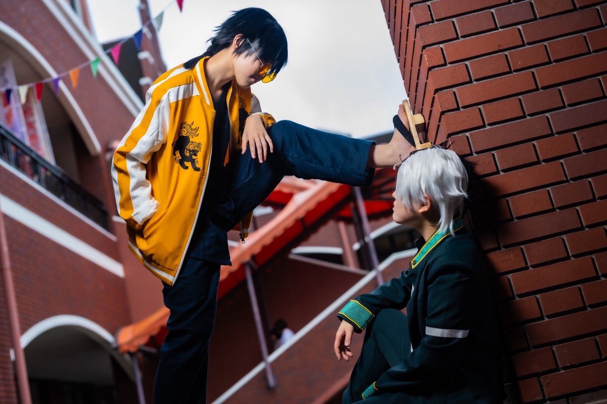 c_jwrnm's tweet image. cos／WIND BREAKER
十亀条／桜遥

『やぁ、オセロくーん』

 #ヒルサイド