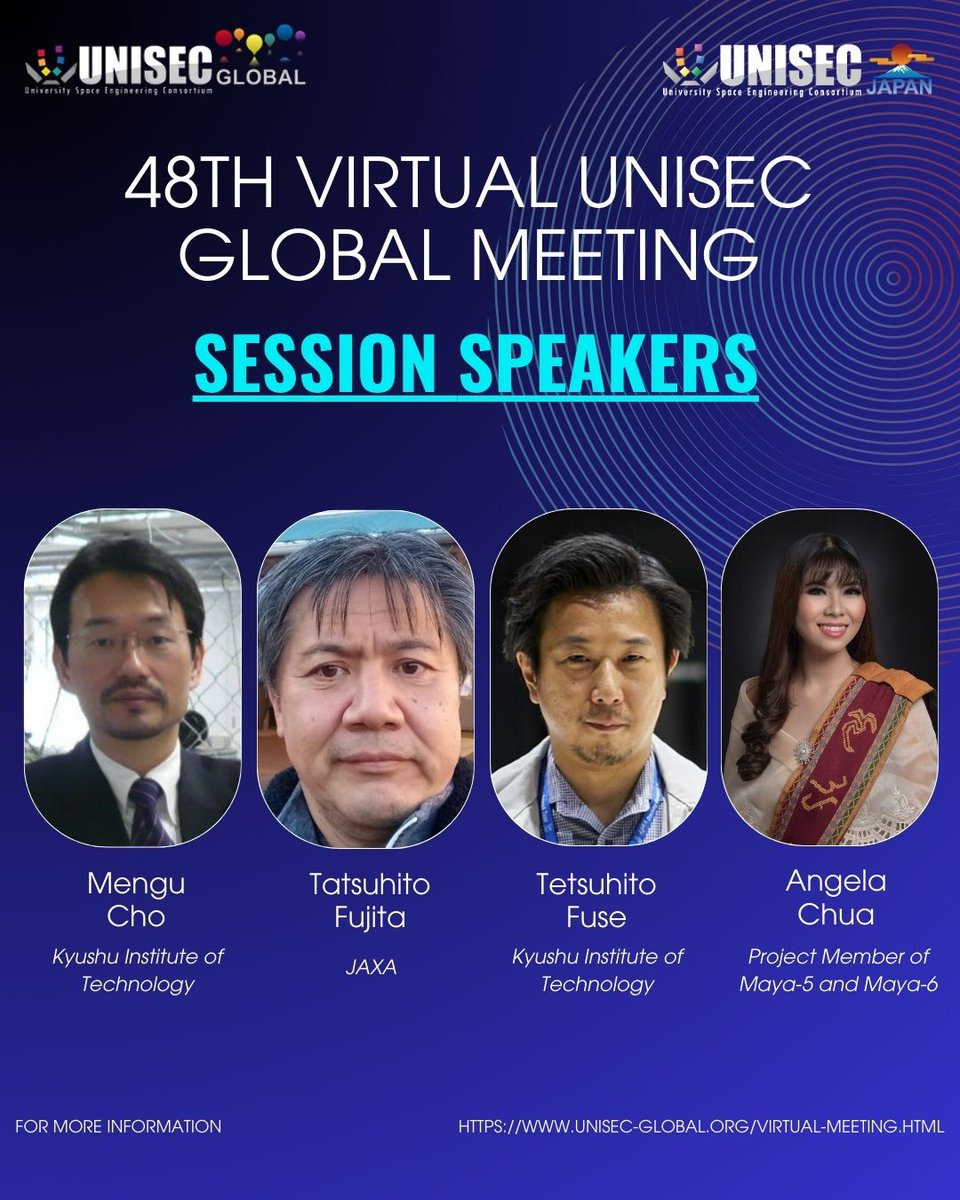 🌐 We are excited to invite you to join us for the upcoming 48th Virtual UNISEC-Global Meeting! 🌐

🗓 Date: September 21, 2024
⏰ Time: 22:00 - 24:00 (JST)

Register now using the QR code or through this link: forms.gle/o5Znqt7gg9gLT2…

We look forward to your participation!