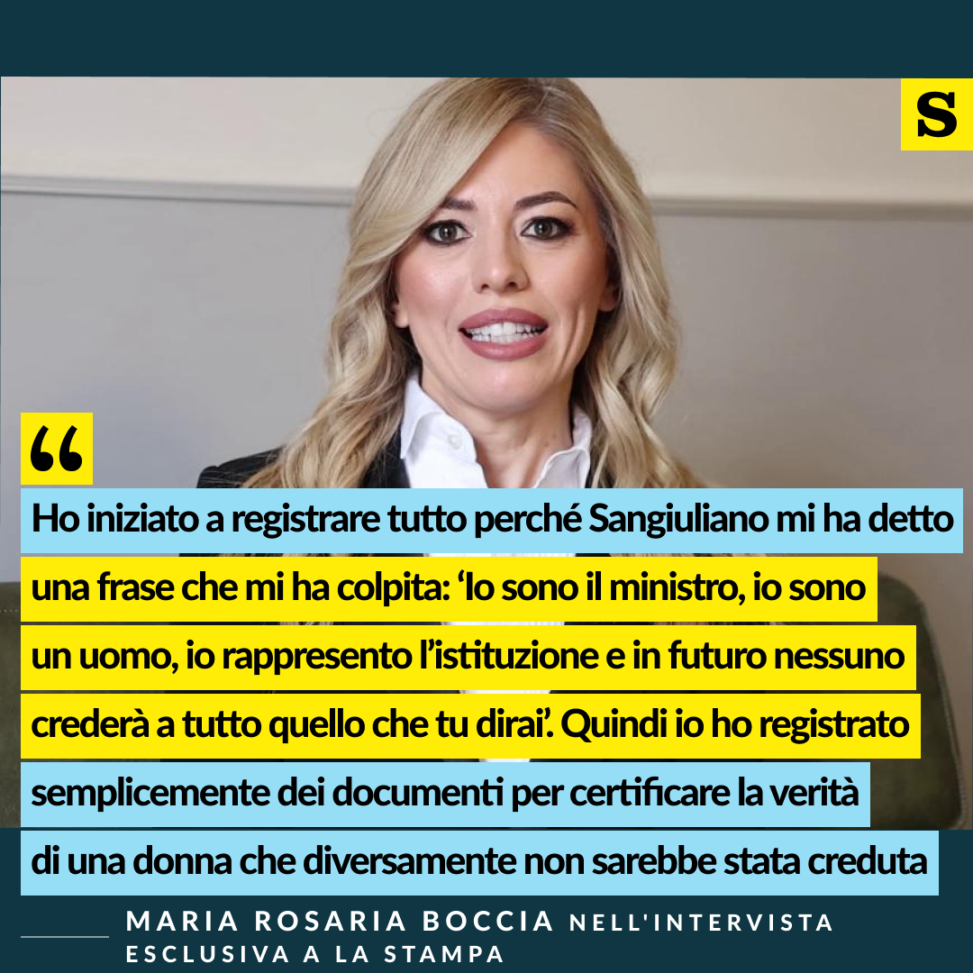 L'intervista esclusiva a Maria Rosaria Boccia del vicedirettore Federico Monga su La Stampa #sangiuliano #boccia