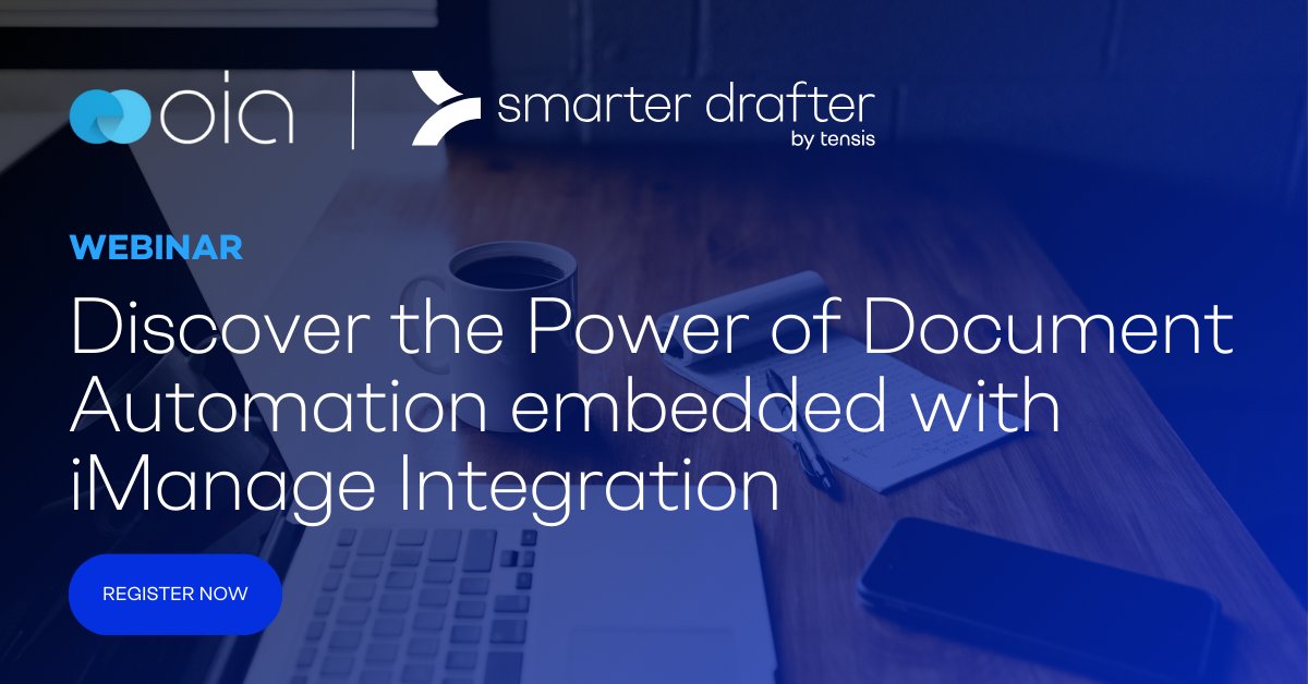 Explore Smarter Drafter by Tensis, the document automation solution that integrates seamlessly with iManage to streamline your process from start to finish.

Visit our page for more details and to RSVP by 1/10/24 

Register: lnkd.in/gGQMsFx7