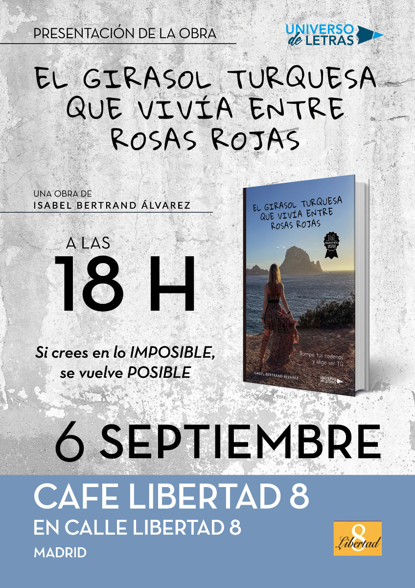 Si estás en Madrid, hoy tienes una cita literaria con Isabel Bertrand y El girasol turquesa que vivía entre rosas rojas. Un relato de superación y de encontrarse con uno mismo. ¿Te animas? 📚

universodeletras.com/libro/El-Giras…