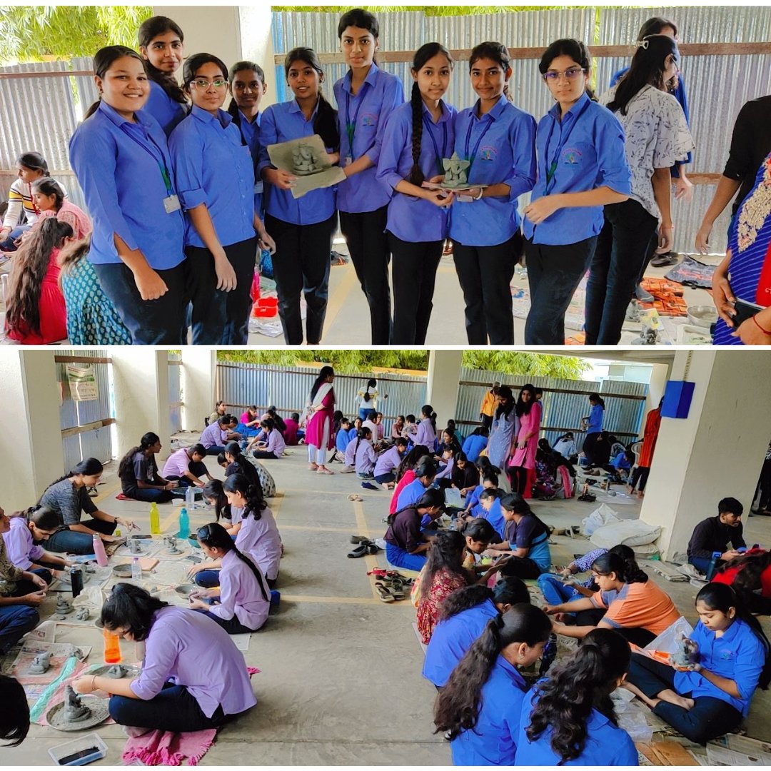 sbpcsc_pcet's tweet photo. 🌿🎨 Eco-friendly Ganesh Idol Making Workshop @SBPCSC🎨🌿
 
Let's protect nature while preserving traditions! 🙌💚

#PCET #SBPCSC #GaneshChaturthi #GanpatiFestival #GanpatiBappaMorya #EcoFriendlyGanesh #SustainableCelebrations #EnvironmentalAwareness #GaneshChaturthi2024 https://t.co/QmhNQdmros