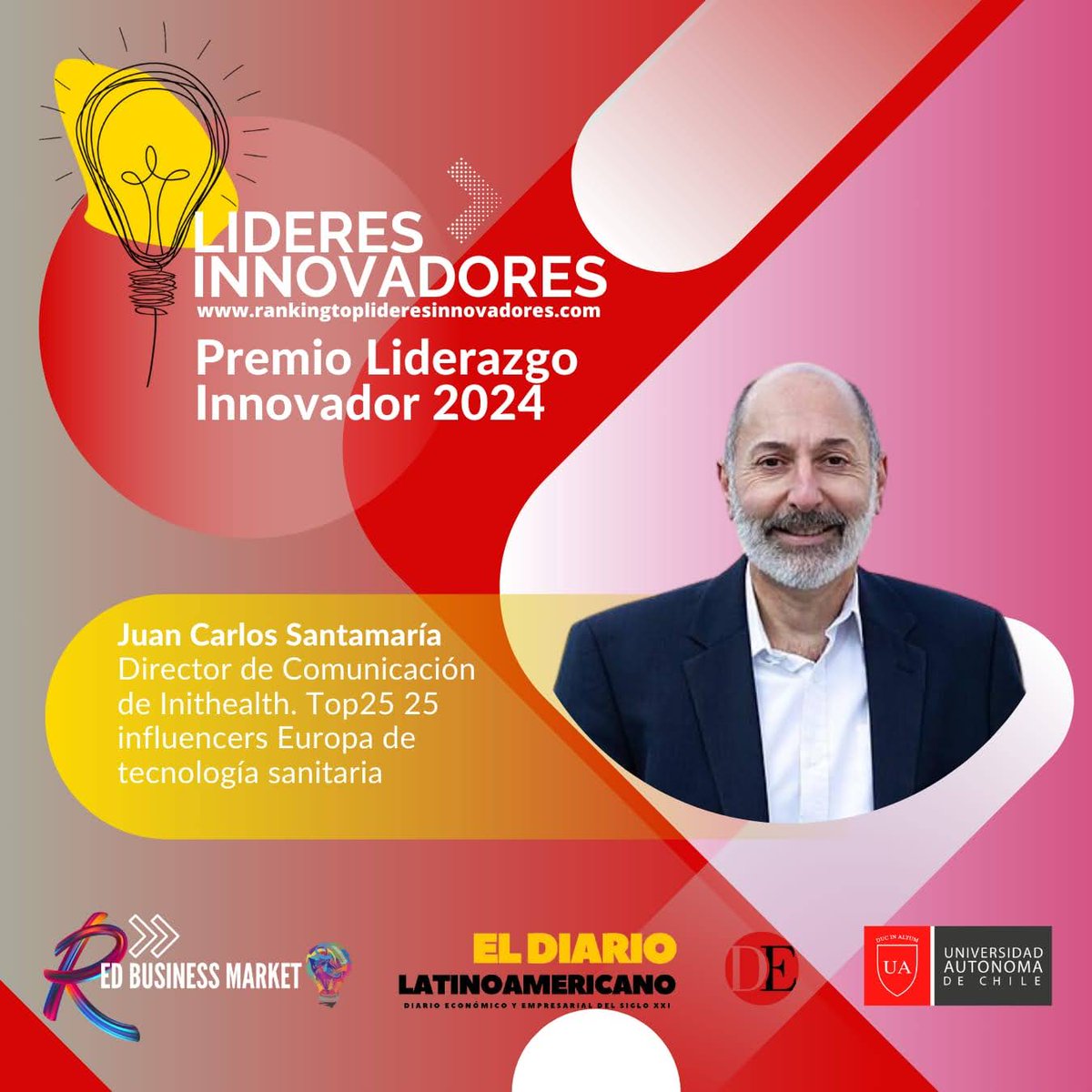 Juan Carlos Santamaría (@jsantamariaglez) on Twitter photo Premio Liderazgo Innovador 2024. Estoy en el "Top 10 de Líderes Comunicadores" del Ranking Líderes Innovadores 2024 de la Red Business Market en colaboración con <a href="/eldiariolatin/">El Diario Latinoamericano</a> y <a href="/EmpresaDiario/">Diario de Empresa</a> Premio Liderazgo Innovador 2024. Estoy en el "Top 10 de Líderes Comunicadores" del Ranking Líderes Innovadores 2024 de la Red Business Market en colaboración con <a href="/eldiariolatin/">El Diario Latinoamericano</a> y <a href="/EmpresaDiario/">Diario de Empresa</a>