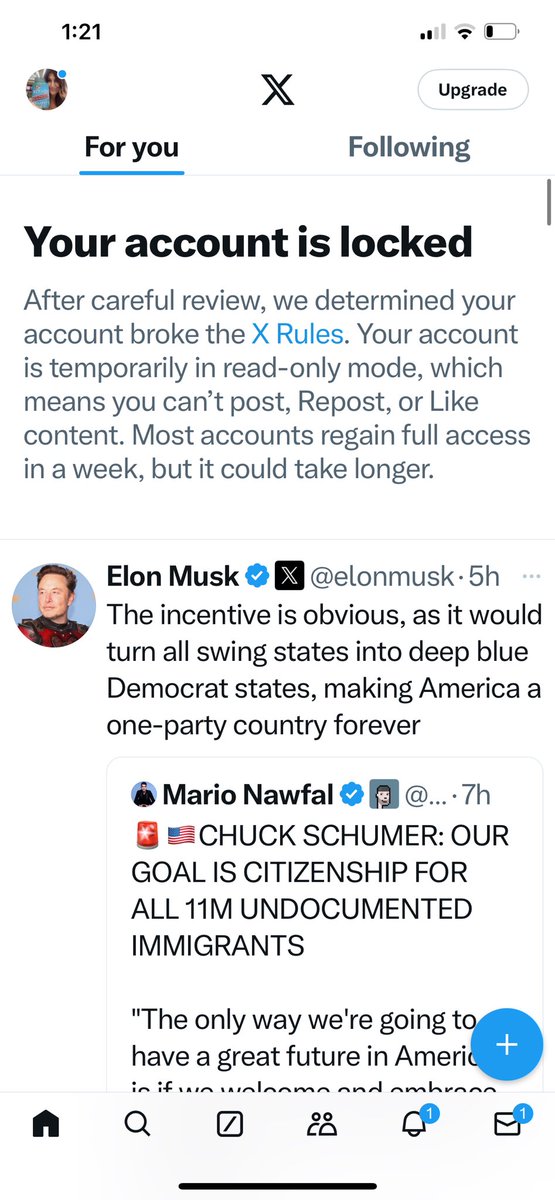 Because <a href="/PreachItLisa/">Lisa Hanson</a>  said she prayed they fall meaning they evil won’t succeed her account was locked <a href="/elonmusk/">Elon Musk</a>  #Freespeech bits need adjusting