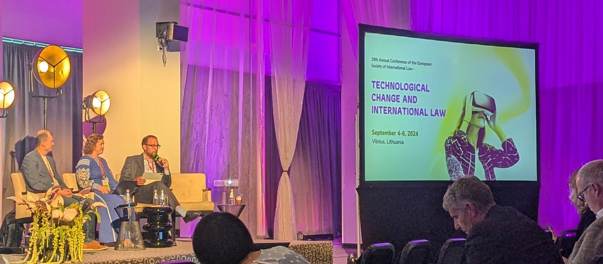 Jessica Schechinger (@jnmschechinger) on Twitter photo Forum 4 on 'Technologies of Warfare – International Peace and Security in a Digital Age' just started! #ESIL2024
<a href="/GentianZyberi/">Prof. Gentian Zyberi</a> Nataliia Hendel <a href="/CJTams/">Christian J. Tams</a> <a href="/esil_sedi/">ESIL-SEDI</a> <a href="/ESIL2024Vilnius/">@ESIL2024Vilnius</a> Forum 4 on 'Technologies of Warfare – International Peace and Security in a Digital Age' just started! #ESIL2024
<a href="/GentianZyberi/">Prof. Gentian Zyberi</a> Nataliia Hendel <a href="/CJTams/">Christian J. Tams</a> <a href="/esil_sedi/">ESIL-SEDI</a> <a href="/ESIL2024Vilnius/">@ESIL2024Vilnius</a>