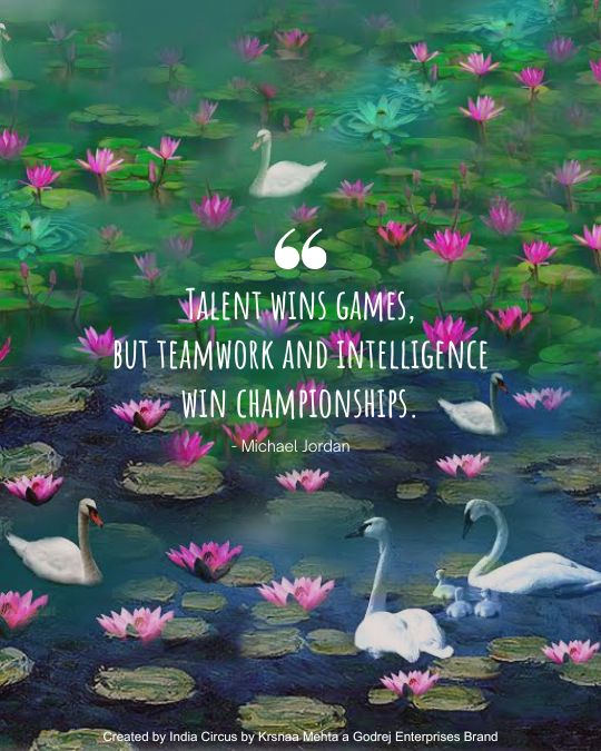 Talent wins games, but teamwork and intelligence win championships ~ Michael Jordan 😊 

#quotes #quote #legend #michaeljordan