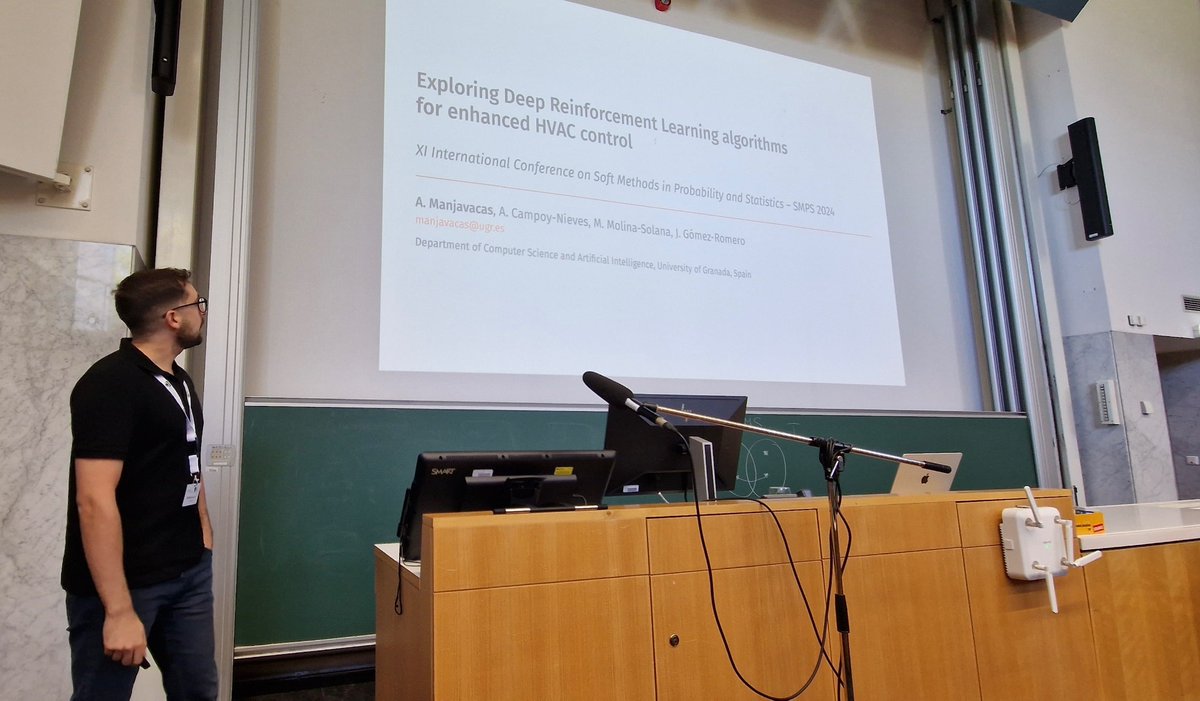 Presented our work "Exploring Deep Reinforcement Learning algorithms for enhanced HVAC control" at #SMPS'24, Salzburg (Austria) 🇦🇹

Showing our progress in applying AI agents to reduce energy consumption in buildings.

#reinforcementlearning #machinelearning #HVAC