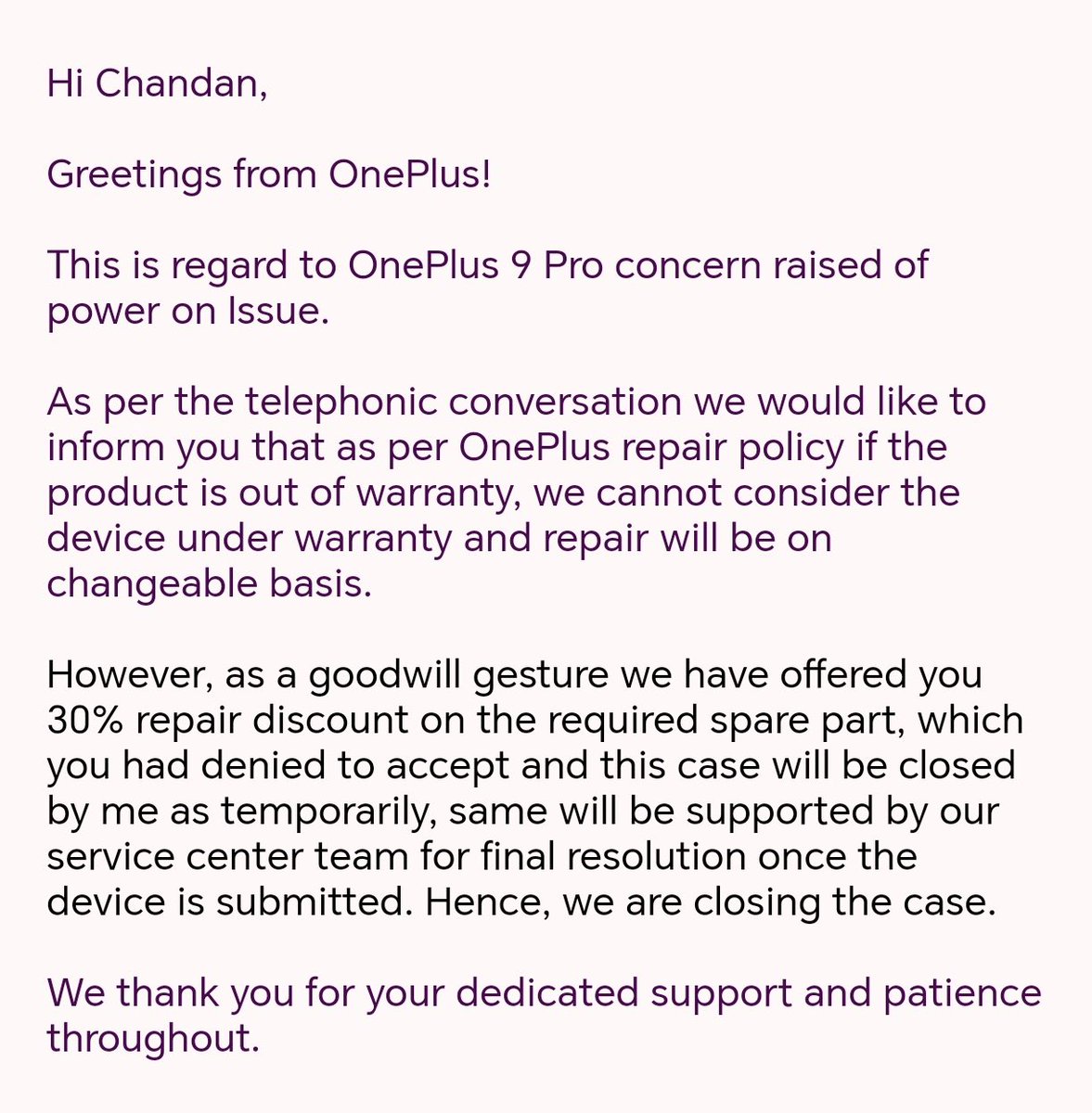 TechyPathshala's tweet image. This issue is worsening every day. I can’t show you all the customer feedback right now, but honestly, OnePlus took great action on the green line issue. However, what they’ve done with the motherboard is unbelievable. They’re offering a mere 30% discount to customers, even…