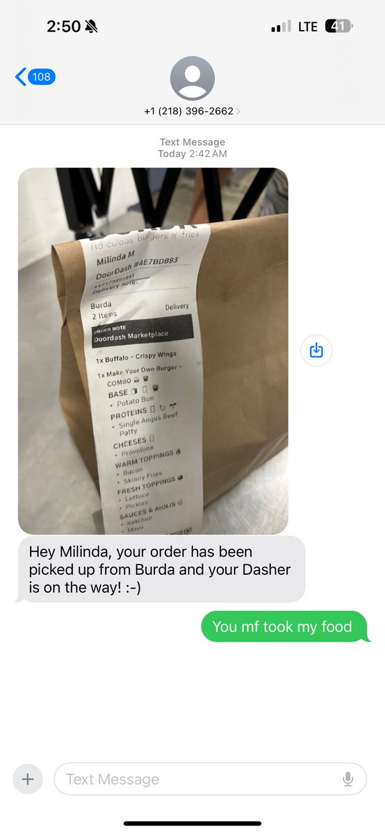 ohhthamimi's tweet photo. @DoorDash count y’all days!! This done happen one to many times. Y’all dashers just put bullshit just to steal food this beyond ridiculous!! I’m mad as hell🤬🤬 https://t.co/OEN8nLiVRj