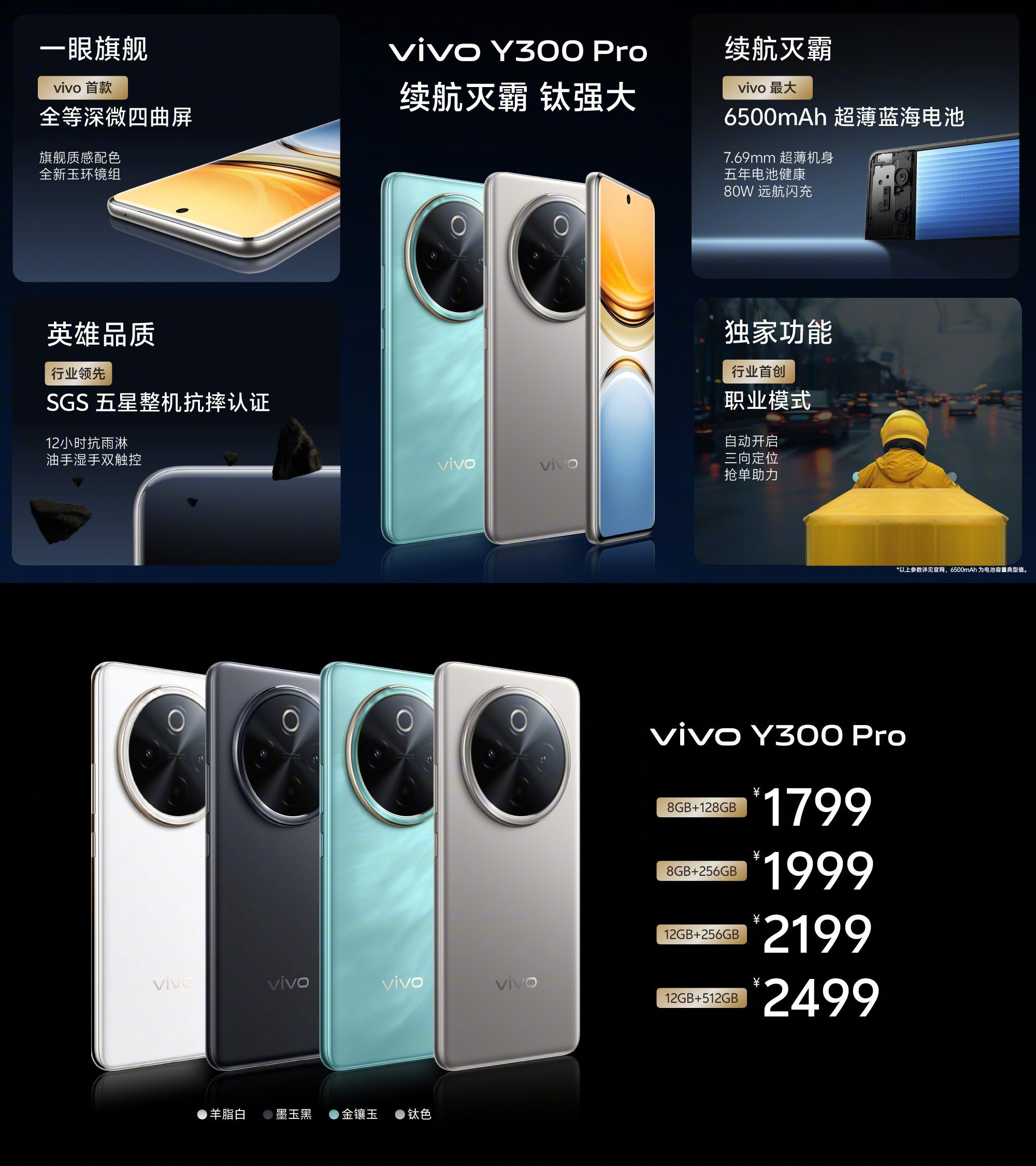 Vivo Y300 Pro silently launched with 6500mAh battery