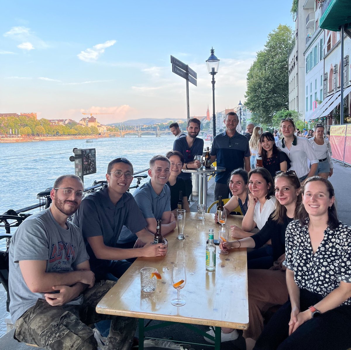 VMB_ETH's tweet image. Welcome to @ETH_BSSE to all newcomers! Last Thursday, we had VMB's first newcomers drinks at @cargobar_basel at the #Rhine in wonderful late #summer weather. We hope you will all have a great time at the department, and see you around!