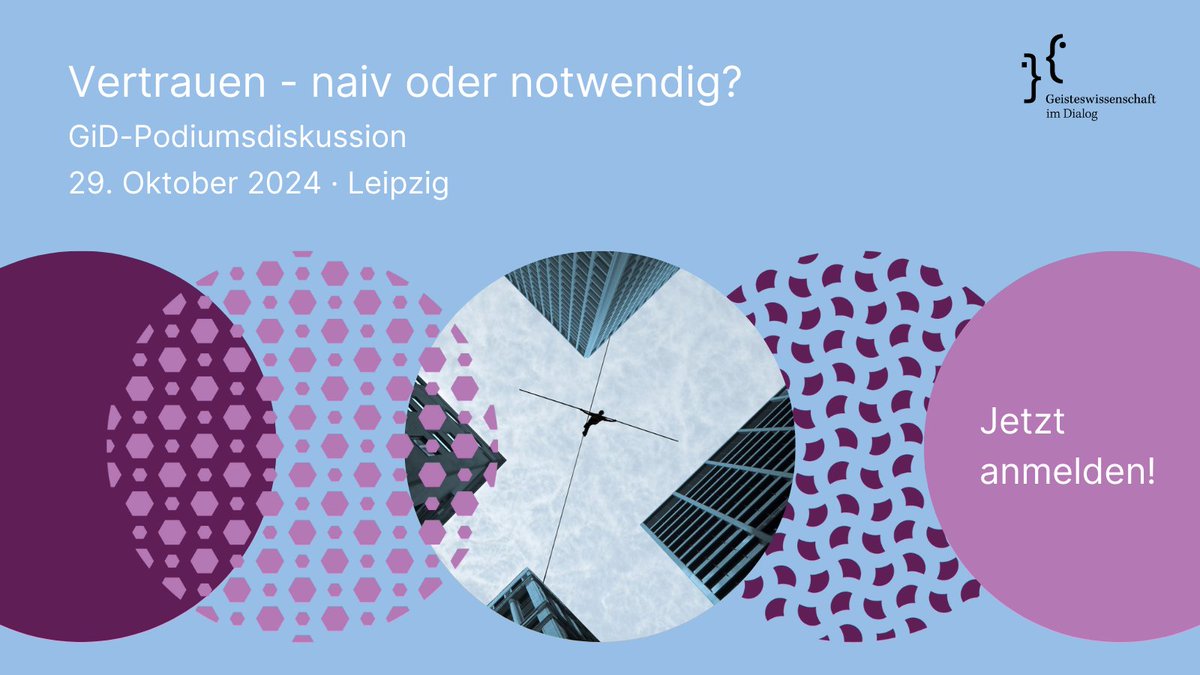 Bei der nächsten #GiD-#Podiumsdiskussion diskutieren die Präsidentin der MWS Ute Frevert, Sebastian Schwecke und Hans Wiesmeth (tba) über Fragen rund um das Thema #Vertrauen.
🗓️ 29. Oktober 2024 | 19 Uhr | <a href="/SAW_Leipzig/">Sächsische Akademie der Wissenschaften zu Leipzig</a> | #Leipzig
Weitere Infos unter: gid.hypotheses.org/4726