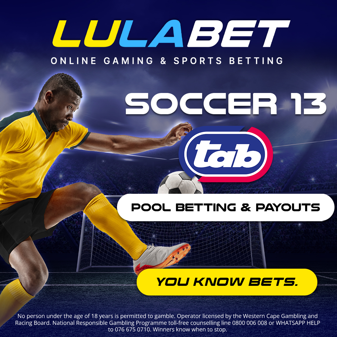 LulaBetZA's tweet image. ⚽ SOCCER 13 ⚽

Welcome to the official tote betting for Soccer 13 powered by TAB. Make your picks for Saturday 7 September fixtures with the pool already at over R1.3 million! 🤑

Sign up &amp;amp; make your Soccer 13 picks 👉 bit.ly/LulaBetTAB 

🔞 18+ Only

#LulaBet
#Soccer13