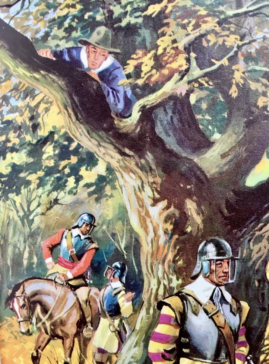 On this day 6th September 1651 Charles II evaded capture by the Parliamentarians by hiding in an oak tree 

(Charles ll, 1960)
Artist: John Kenney