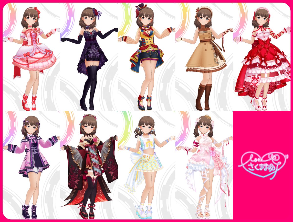 🩷佐久間まゆSSR衣装一覧9周目 #デレステ #佐久間まゆ