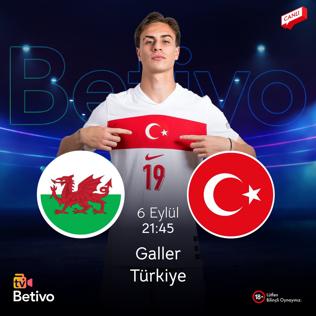Betivo1's tweet photo. #bizimçocuklar Galler deplasmanında! En iyi oranlar ve sınırsız market seçenekleri ile Galler - Türkiye maçına bahis yapın, eşsiz ödüllerle kazanmanın keyfini çıkarın!

📲 https://t.co/qHNRxTFrvg
📺 https://t.co/VE1sUFbNrT

#betivo #betivotv #millitakım #ardagüler https://t.co/k31gsjagIg