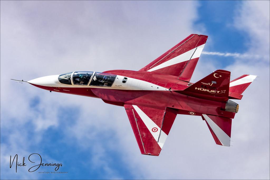 Yesterday was the final day of the Egypt International Airshow and a chance to see one of the latest jets produced by Turkiye. The TAI Hurjet first flew last year and wears this bold red and white scheme. The Hurjet is marketed as an advanced jet trainer and light combat aircraft