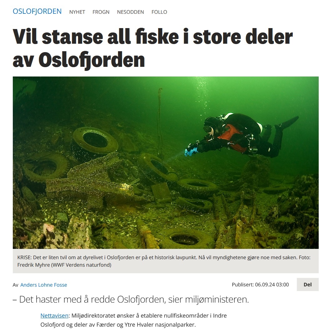 FredrikMyhre (@fredrikgmyhre) on Twitter photo Dessverre vil forbud mot både yrkesfiske og fritidsfiske være et av tiltakene som må på plass for å hjelpe livet i #Oslofjorden. De miljøfaglige rådene fra landets ledende eksperter om nullfiskeområder må lyttes til i denne saken, <a href="/NFdep/">Nærings&fiskeridep</a> <a href="/kldep/">Klima- og miljødep</a>.
amta.no/vil-stanse-all… Dessverre vil forbud mot både yrkesfiske og fritidsfiske være et av tiltakene som må på plass for å hjelpe livet i #Oslofjorden. De miljøfaglige rådene fra landets ledende eksperter om nullfiskeområder må lyttes til i denne saken, <a href="/NFdep/">Nærings&fiskeridep</a> <a href="/kldep/">Klima- og miljødep</a>.
amta.no/vil-stanse-all…