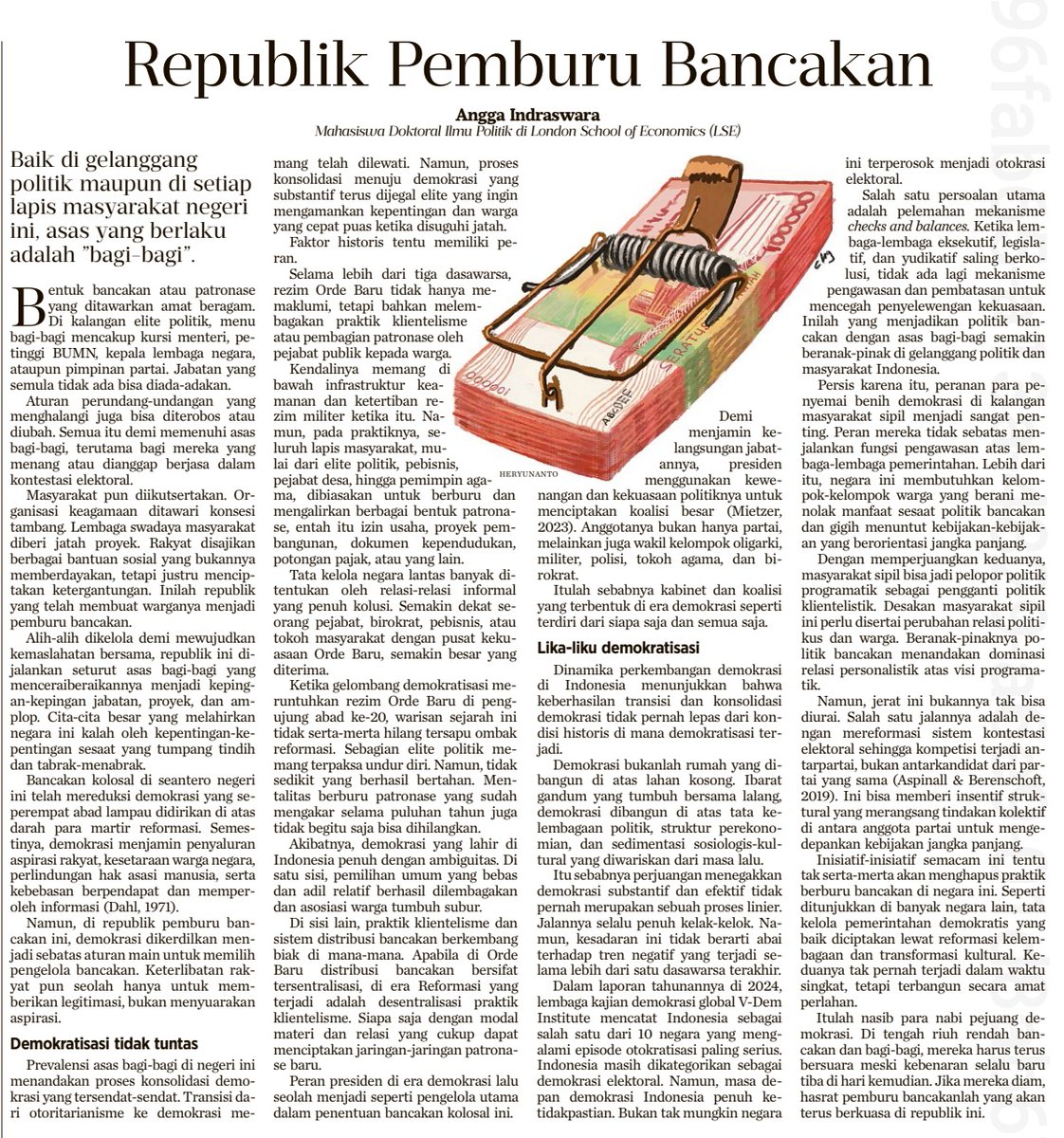 Modelan orang kayak Mbak Asisten Stafsus yang lagi tantrum di medsos itu bukan satu-satunya di lingkaran KSP dan pemerintahan sekarang. Ada banyak asisten stafsus, pembantu asisten stafsus dst dan berbagai pos lain di pemerintahan, yang posisinya sengaja diada-adakan dibayar pake