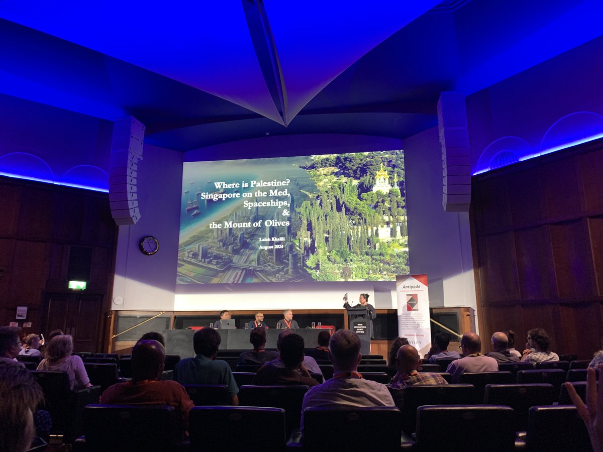 ReROOT_Project's tweet image. Read our blog post about the @RGS_IBG annual conference: rerootproject.eu/blogs/tpost/tc….

Slide from @antipodeonline&apos;s keynote lecturer @LalehKhalili posing the crucial question: Where is #Palestine?