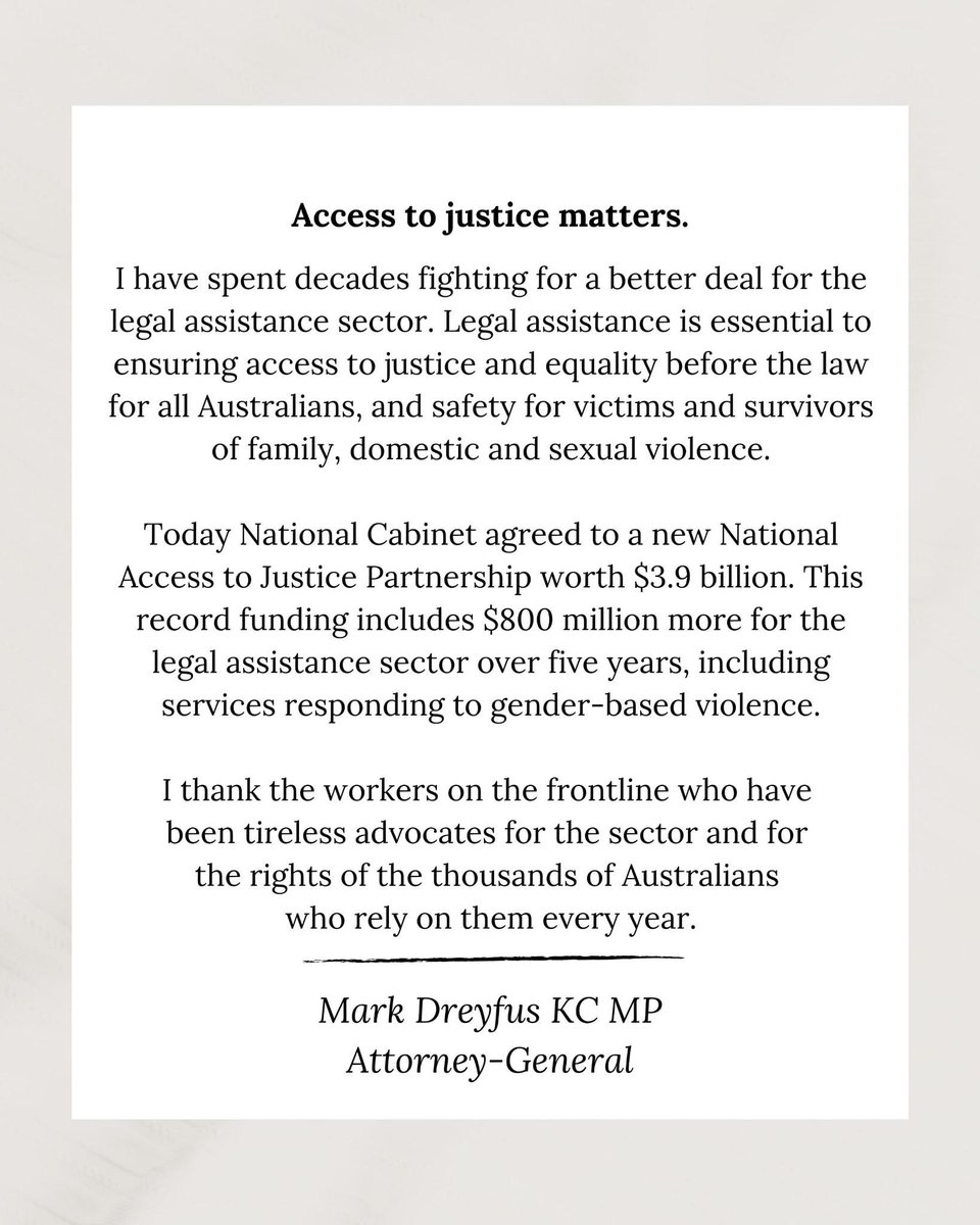 Today we announced the largest commitment of funding for legal assistance ever.