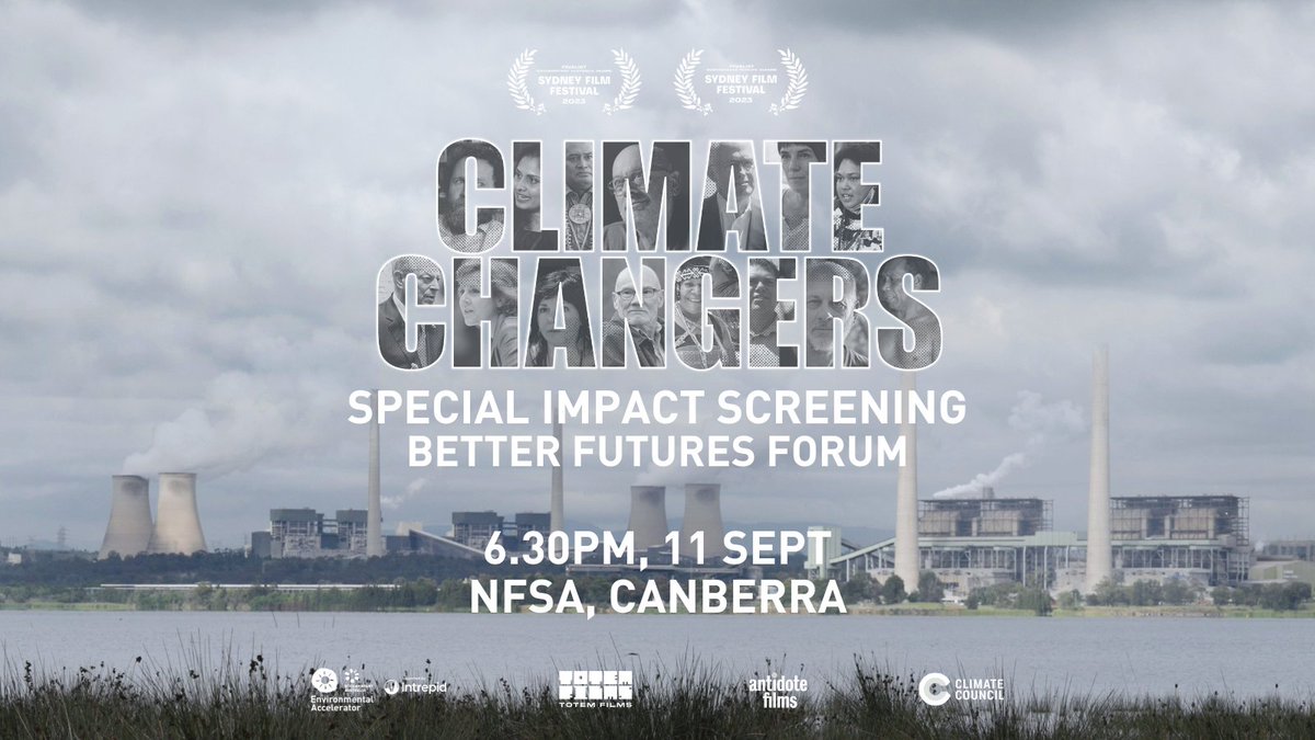 Environmental Accelerator film Climate Changers is screening at Better Futures Forum which is taking place from 10-11 September in Canberra. Read more about the event documentaryaustralia.com.au/news/climate-c… and use code BESTFRIENDS24 for 50% off tickets betterfutures.org.au/forum