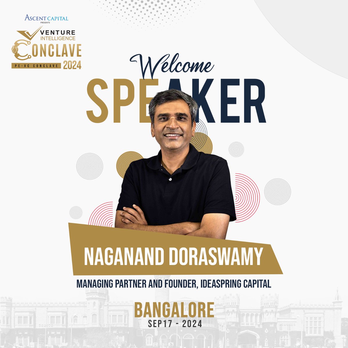 Venture Intelligence (@ventureindia) on Twitter photo Speaker Update: <a href="/naganandd/">Naganand Doraswamy</a> from <a href="/IdeaspringCap/">Ideaspring Capital</a> will speak at Venture Intelligence PE-VC Conclave on Sept 17 at Bangalore.
For participation call 9176033455 or email apex@ventureintelligence.com Speaker Update: <a href="/naganandd/">Naganand Doraswamy</a> from <a href="/IdeaspringCap/">Ideaspring Capital</a> will speak at Venture Intelligence PE-VC Conclave on Sept 17 at Bangalore.
For participation call 9176033455 or email apex@ventureintelligence.com