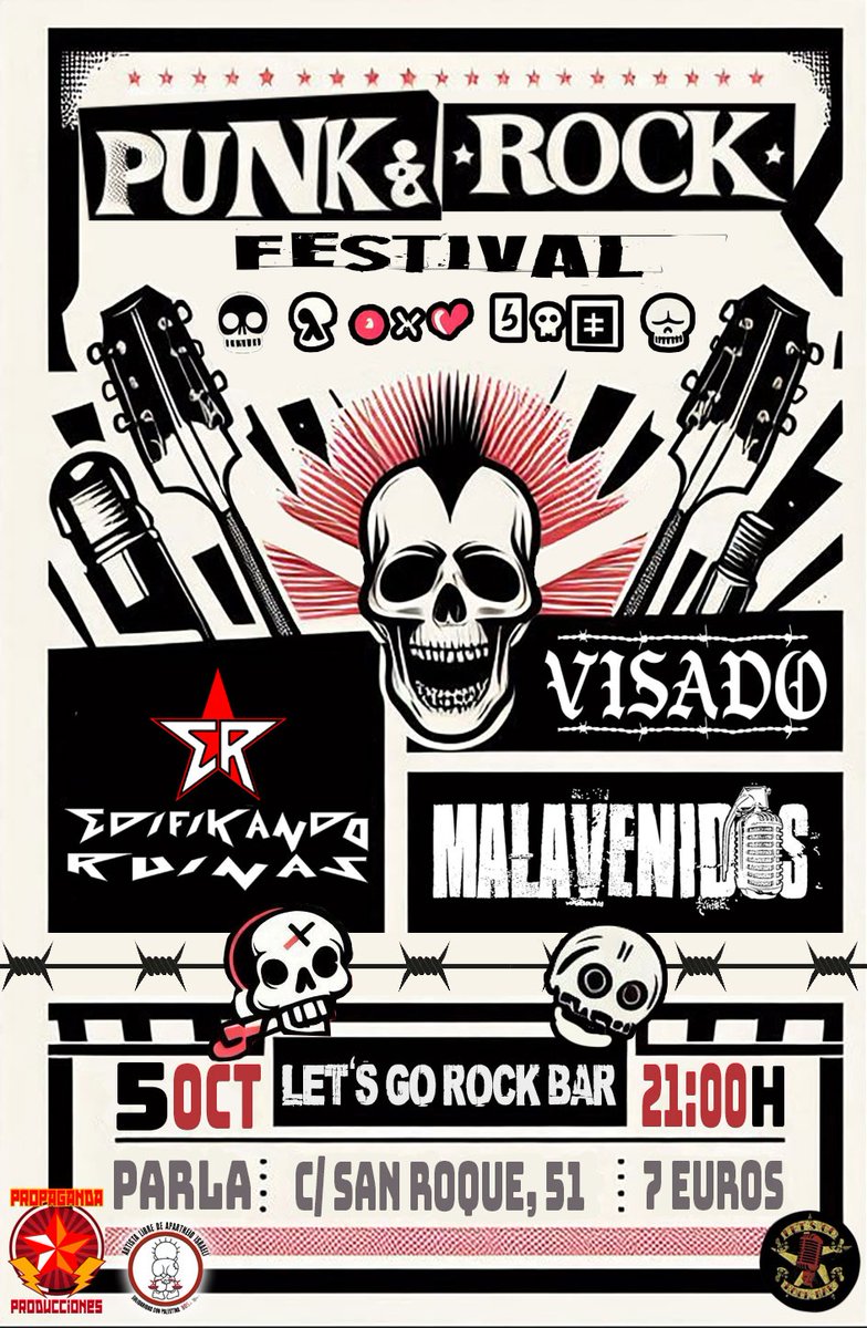Volvemos a la carga. Nos vemos el próximo 5 de Octubre en Parla, en la Lets Go, junto a Visado y Edifikando Ruinas. 🤟🔥✊