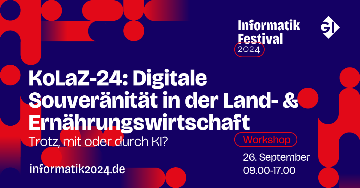 Fraunhofer IESE (@fraunhoferiese) on Twitter photo #SaveTheDate🗓️: Am 26.9. (9-17 Uhr) findet in Wiesbaden das #Kolloquium der #Landwirtschaft der Zukunft (KoLaZ-24) statt!
Auch wir, das <a href="/FraunhoferIESE/">Fraunhofer IESE</a>, sind u. a. mit Prof. Jörg Dörr und einem #Talk zu »#GaiaX in der Domäne #Agrar« vor Ort: s.fhg.de/kolaz-24 #SaveTheDate🗓️: Am 26.9. (9-17 Uhr) findet in Wiesbaden das #Kolloquium der #Landwirtschaft der Zukunft (KoLaZ-24) statt!
Auch wir, das <a href="/FraunhoferIESE/">Fraunhofer IESE</a>, sind u. a. mit Prof. Jörg Dörr und einem #Talk zu »#GaiaX in der Domäne #Agrar« vor Ort: s.fhg.de/kolaz-24