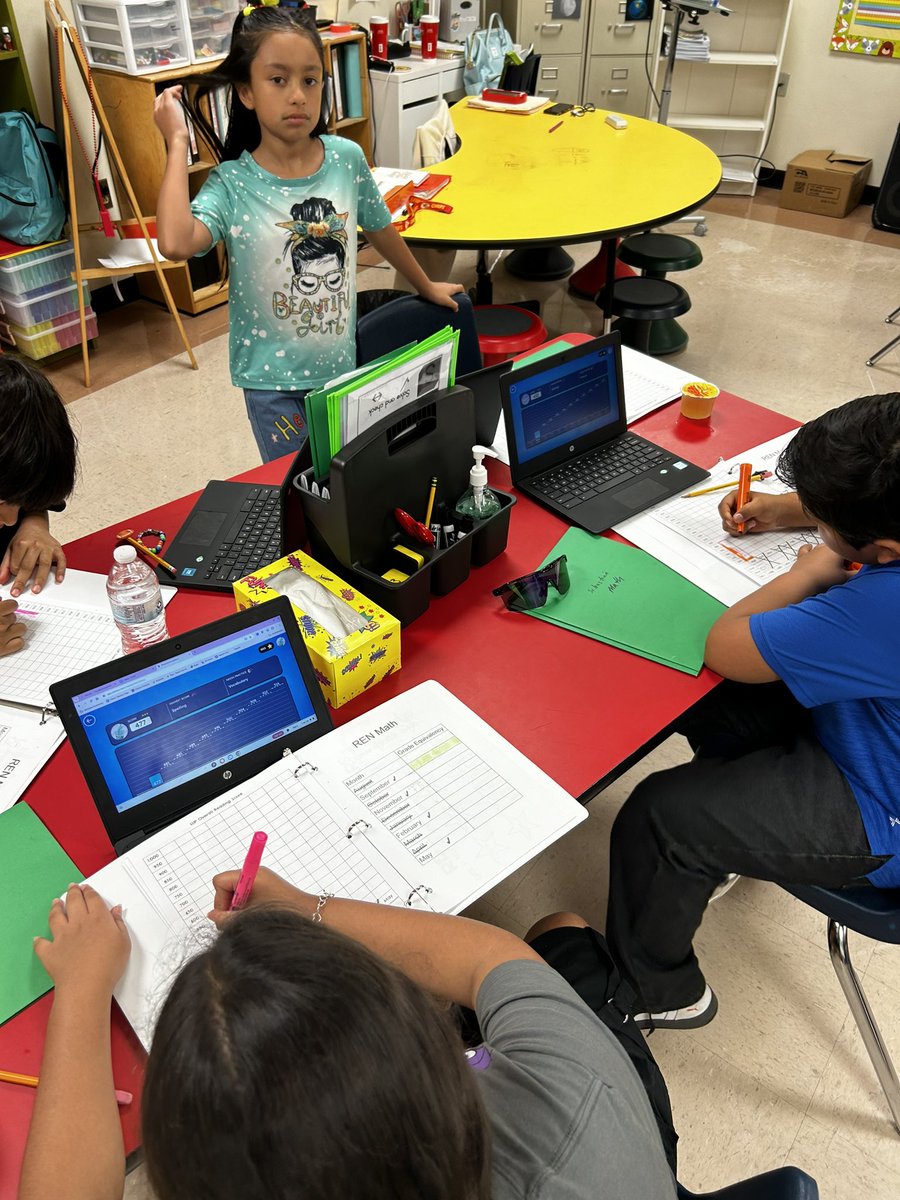 BluebonnetLions's tweet image. Having our accountability buddies check on our RenMath goals this morning! #learningissweet #LIM @Ms_Martin2018