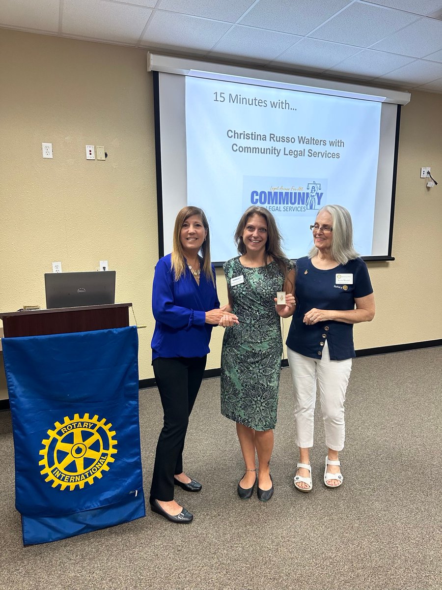 clsmf's tweet image. This morning, our Senior Managing Attorney, Christina Russo Walters, had the opportunity to share Community Legal Services at the Rotary of Club of Osceola! Thank you for having us!

#CLSInTheCommunity #RotaryClub #CLS #LegalServices #LegalAid