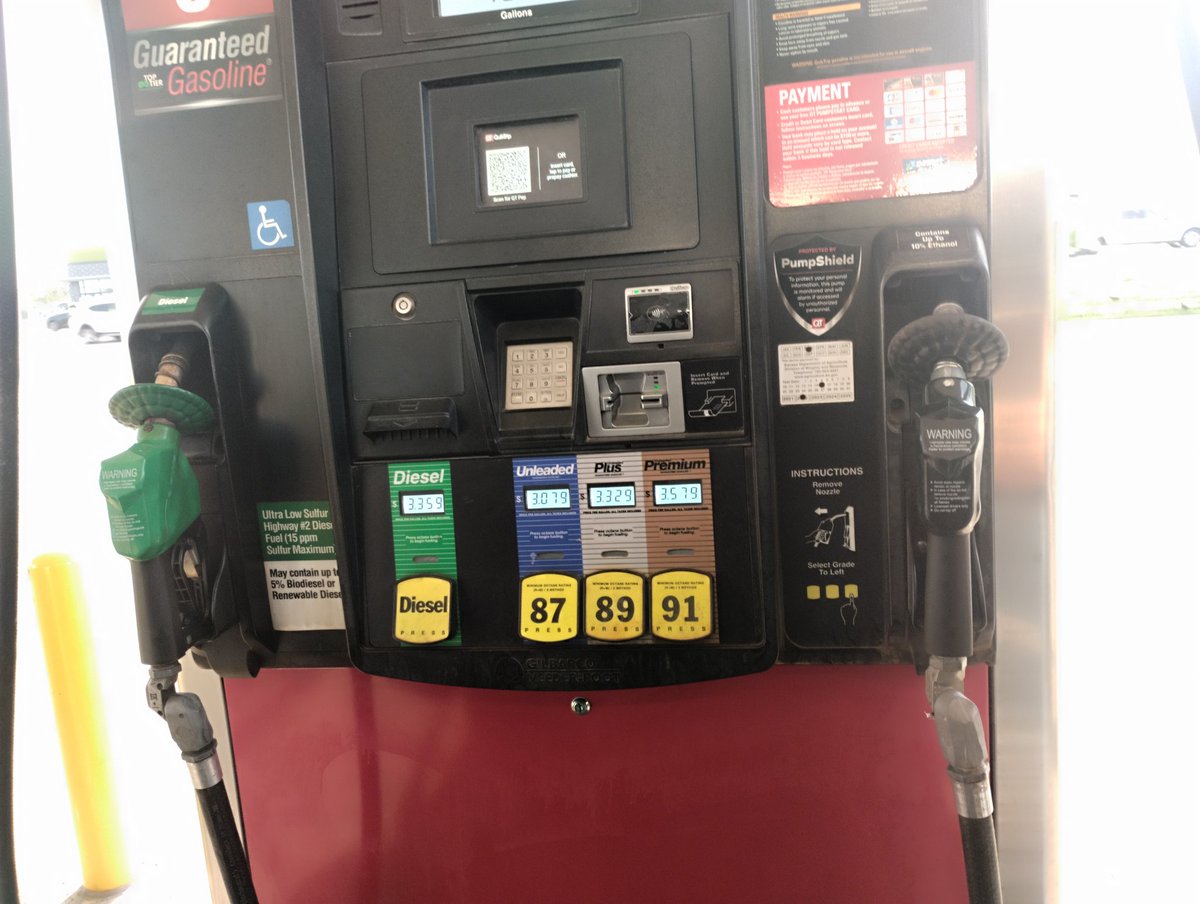 Precio de combustibles hoy en Kansas City USA.