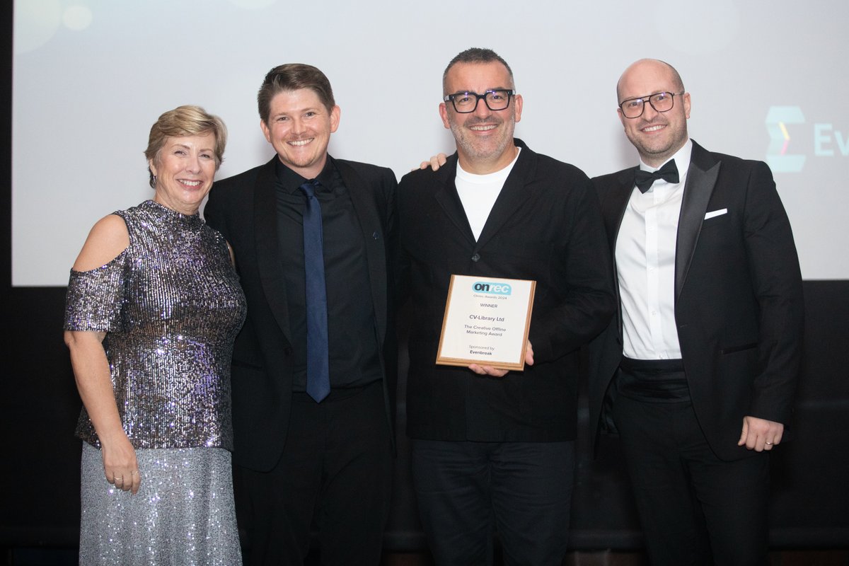 Onrec's tweet image. Congratulations to @CVLibrary for winning The Creative Offline Marketing Award at the Onrec Awards 2024 - Sponsored by @ETalentfirst