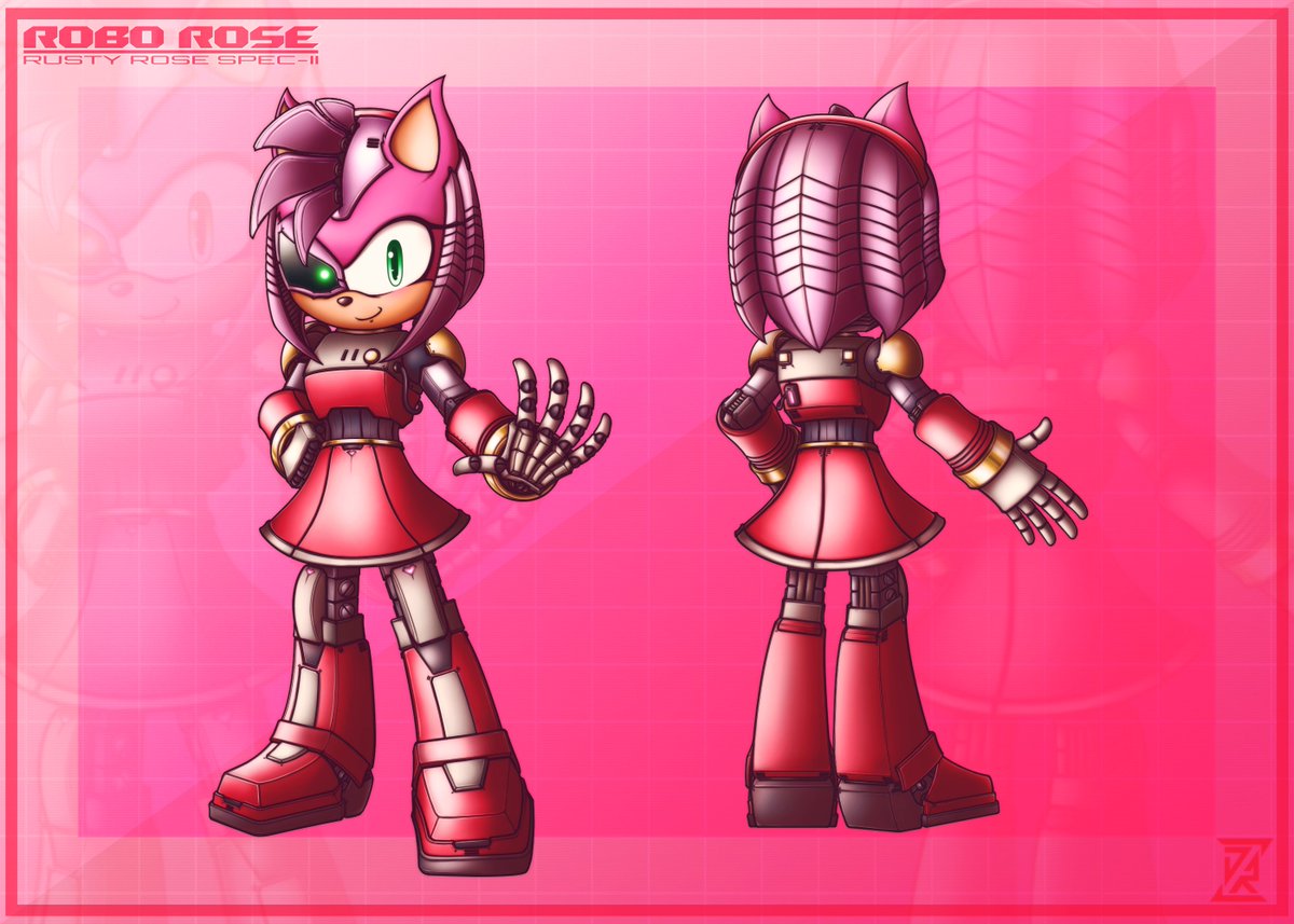 Hey yall, yesterday was my birthday and leading up to it was me  commissioning my friend @DumbZilla_Robo to do this for me.... a upgraded  version of Rusty Rose from #SonicPrime the cyborg