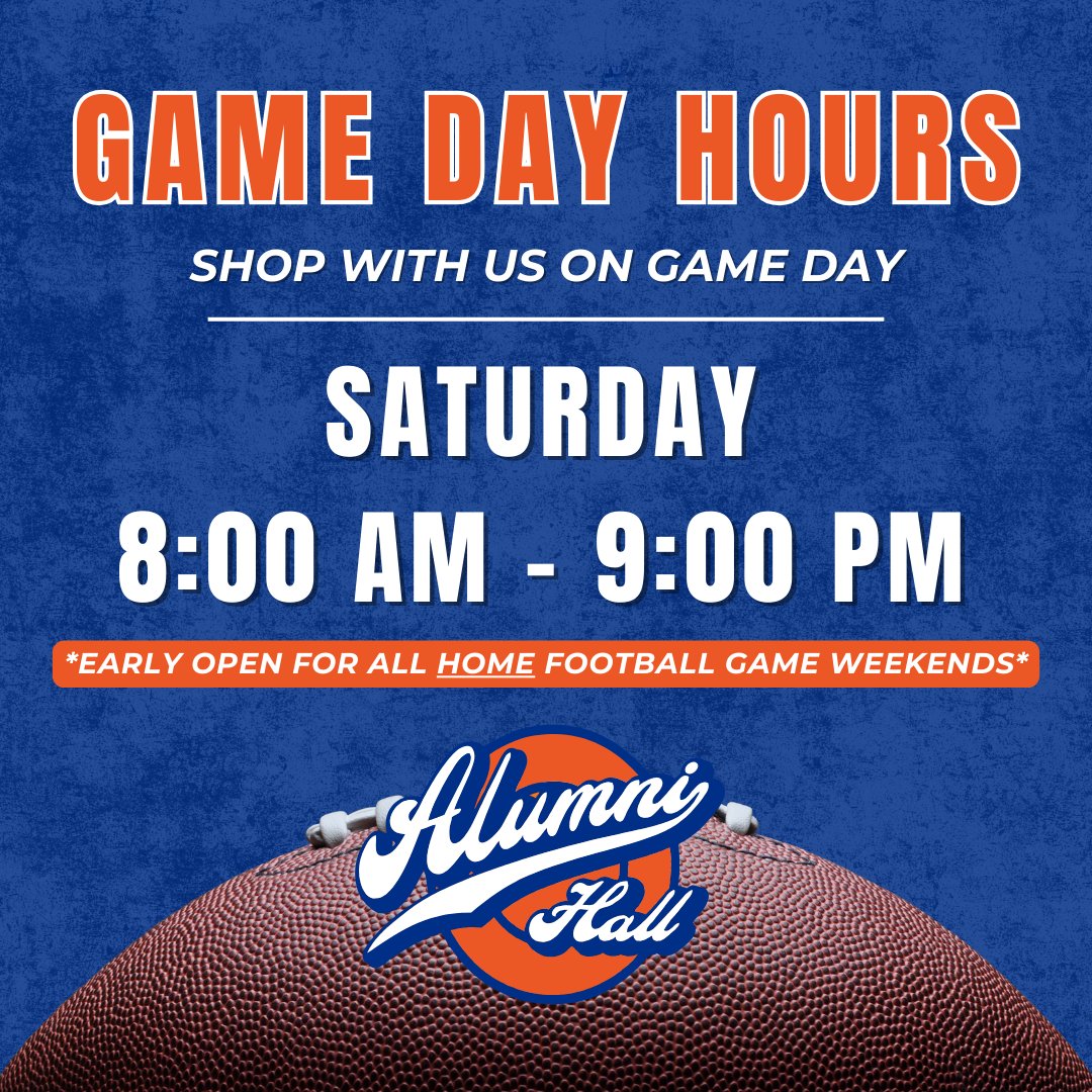 Get game day ready with extended hours tomorrow! Come shop with us before kickoff 🏈
alumnihall.com/florida-gators