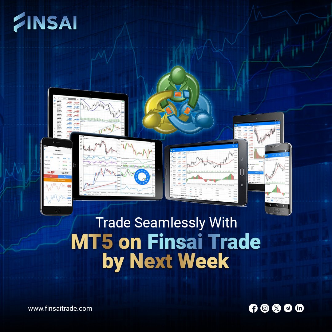 FinsaiTrade's tweet image. Exciting update! MetaTrader 5 (MT5) is going live on Finsai Trade next week! Enjoy advanced charting, multi-timeframes, and automated trading for sharper decisions. Stay tuned with us!📊

#MT5Launch #FinsaiTrade #AdvancedTrading #TradeSmart #TradingTools #TradingUpgrade…