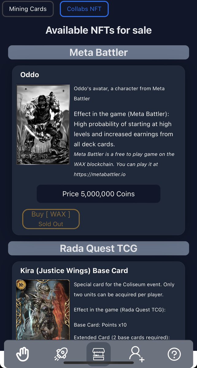 Ultra Rare Collectibles (@ultrarareuk) on Twitter photo Sold out!
You can no longer buy the Meta Battler Oddo Avatar on <a href="/PugTapper/">Pug Tapper</a> - only place he is now available is on the secondary market!
Create. Collect. Conquer.
#freetoplay #wax #gaming #nfts Sold out!
You can no longer buy the Meta Battler Oddo Avatar on <a href="/PugTapper/">Pug Tapper</a> - only place he is now available is on the secondary market!
Create. Collect. Conquer.
#freetoplay #wax #gaming #nfts