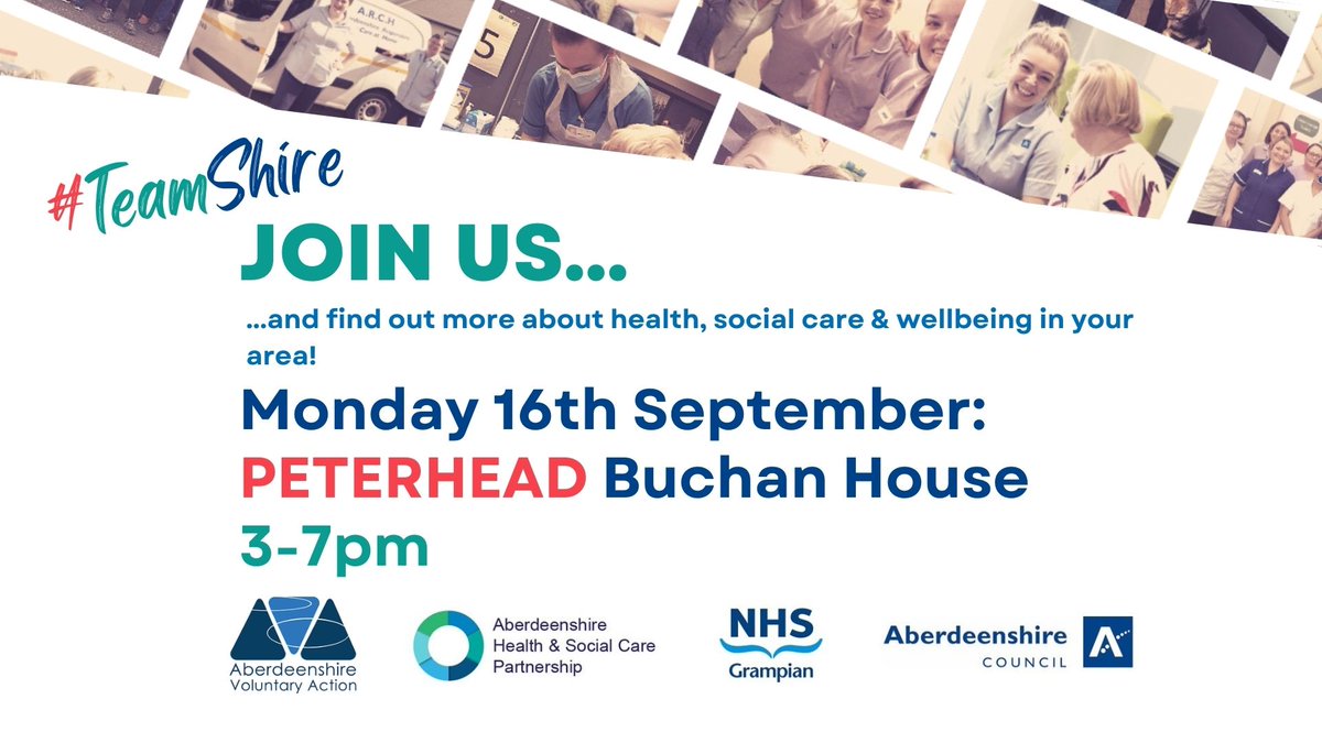 We're heading out across Aberdeenshire with a strategy roadshow, to hear the views of communities as we look to the future. To find out more, visit engage.aberdeenshire.gov.uk/health-and-soc…
