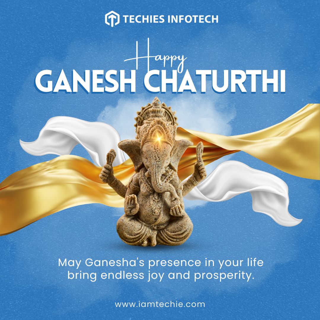 techiesinfotech's tweet image. May this Ganesh Chaturthi bring you wisdom, prosperity, and the removal of all obstacles. Let’s celebrate new beginnings and spread happiness all around.
#GaneshChaturthi #BlessingsOfGanesha #FestiveSpirit #NewBeginning