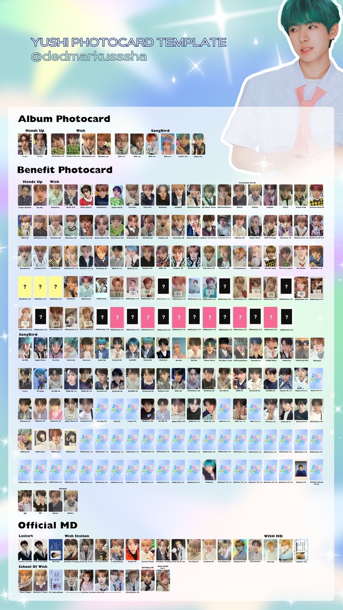 NCT WISH💫 🔹Yushi, Jaehee ALL Photocard Template 엔시티위시 Hands