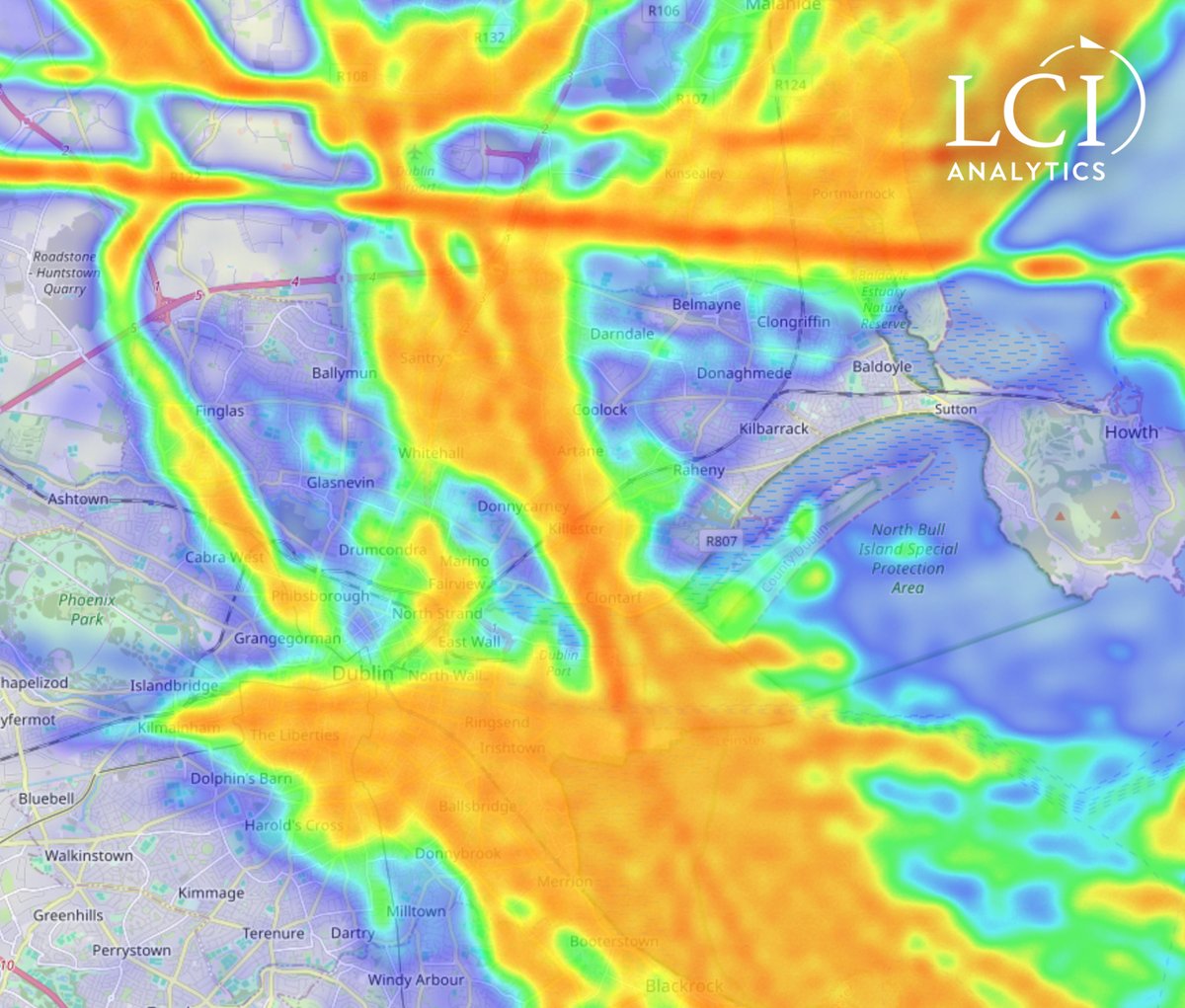 Today, we’re showcasing a fascinating data visualisation. We captured ADS-B and Mode-S signals via a global network, filling gaps in coverage and tracking unique aircraft.

Our new Dublin receiver recorded 12M+ positions, creating a striking city heatmap: bit.ly/4dXEshh