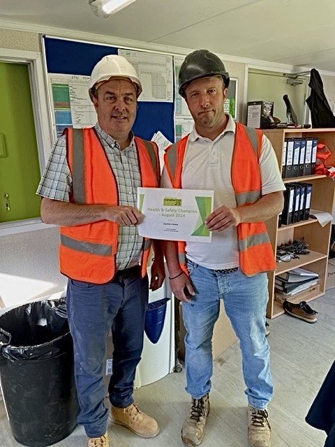 Harmonix_Const's tweet image. Congratulations to Dumitru who won August Safety Champion for going above and beyond his day to day duties and stepping into the Site Managers role while doing holiday cover.