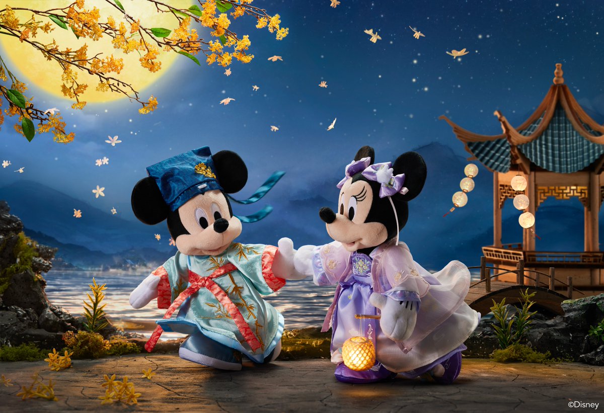 上海ディズニー　中秋節　ミニーちゃん　ぬいぐるみ 上海ディズニー 中秋節 ミニーちゃんぬいぐるみキーチェーン
