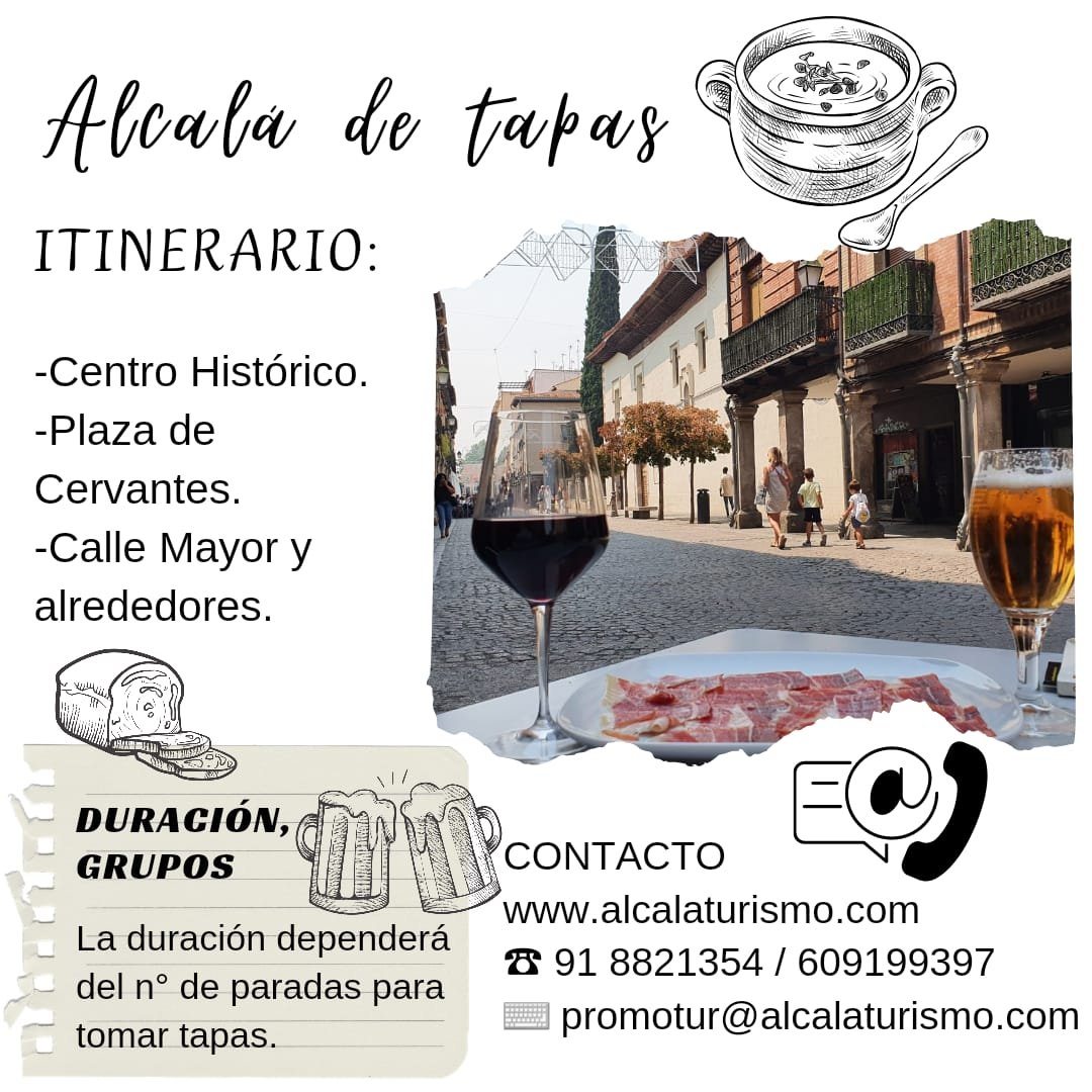 🍽️ Cultura y gastronomía se unen en Alcalá. Después de tu visita guiada, disfruta de las mejores tapas de la región.

alcalaturismo.com