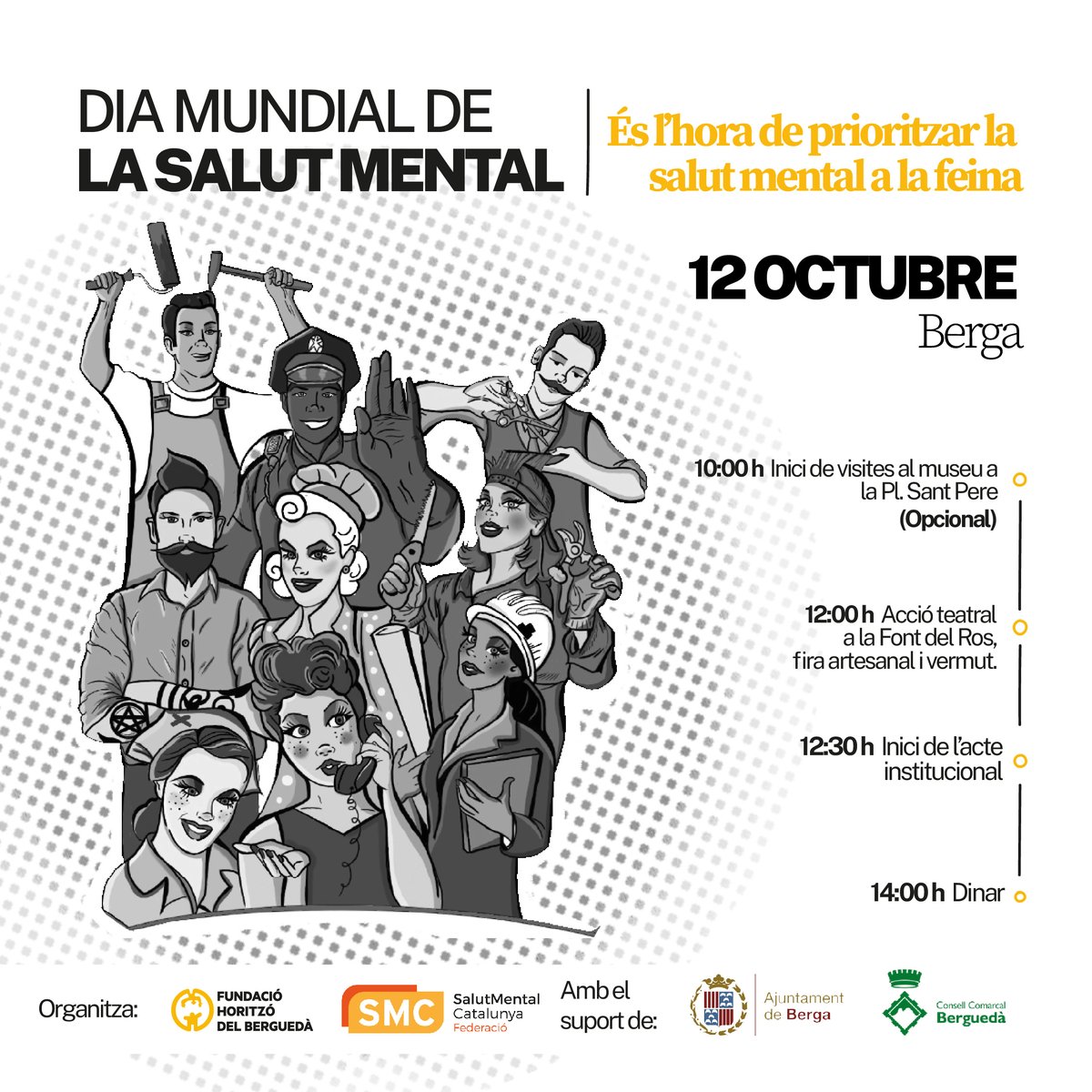 📢 Enguany, recuperem el format de #DiaMundialDeLaSalutMental prepandèmia de la mà d’<a href="/GHoritzo/">FUNDACIÓ HORITZÓ DEL BERGUEDÀ</a> que celebra el seu 40è aniversari. Serà un dia de celebració i  reivindicació al voltant del lema "És l'hora de prioritzar la #SalutMentalalaFeina"👇
tuit.cat/8b7pP
