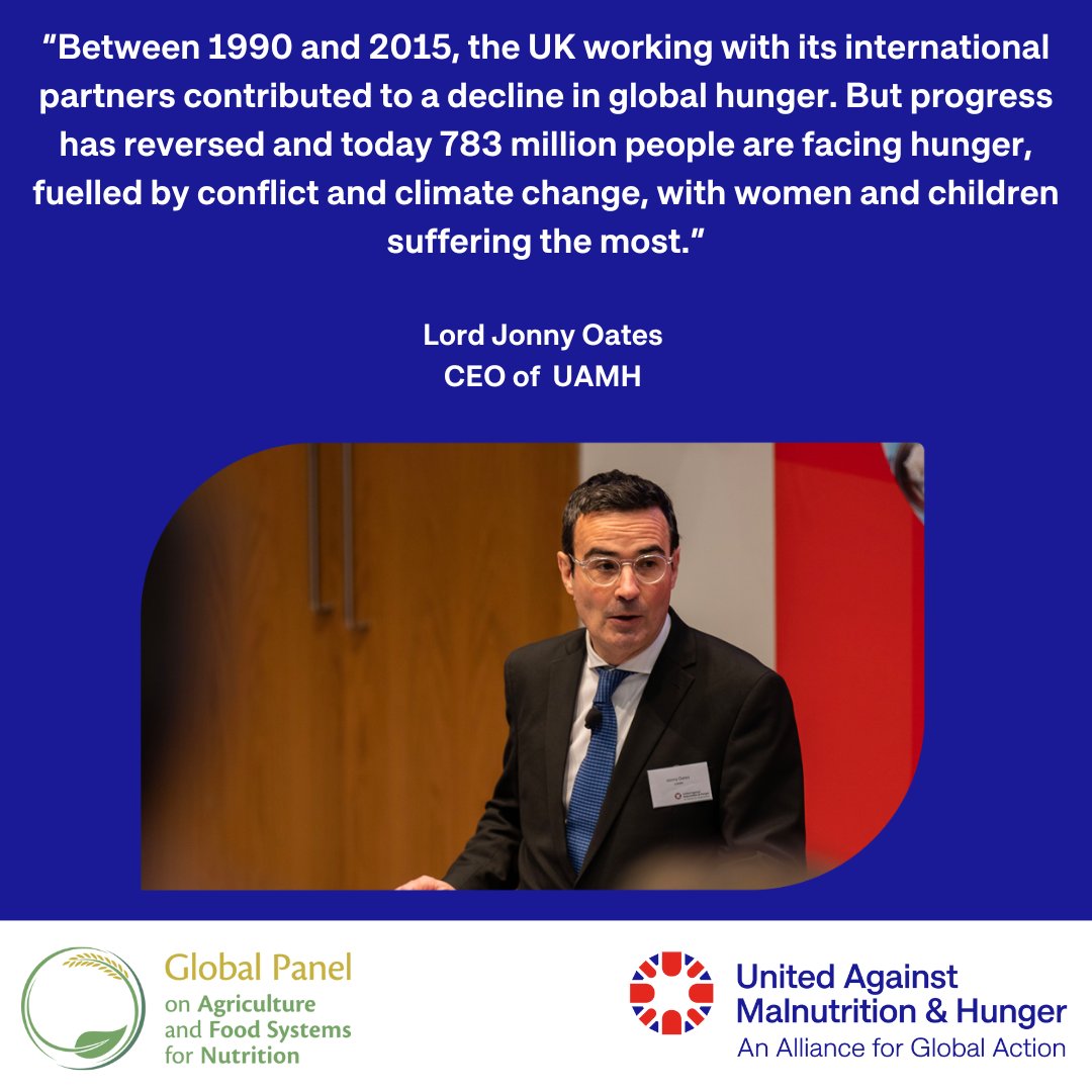 United Against Malnutrition & Hunger (UAMH) (@unitedamh) on Twitter photo Evidence shows good nutrition is foundational to development.
Our brief explains why making it a foreign and development policy priority will bring forward a healthier, fairer, and safer future for all 👉uamh.uk/why-is-nutriti…
<a href="/jonny_oates/">Lord Jonny Oates</a> <a href="/Glo_PAN/">Global Panel</a> Evidence shows good nutrition is foundational to development.
Our brief explains why making it a foreign and development policy priority will bring forward a healthier, fairer, and safer future for all 👉uamh.uk/why-is-nutriti…
<a href="/jonny_oates/">Lord Jonny Oates</a> <a href="/Glo_PAN/">Global Panel</a>