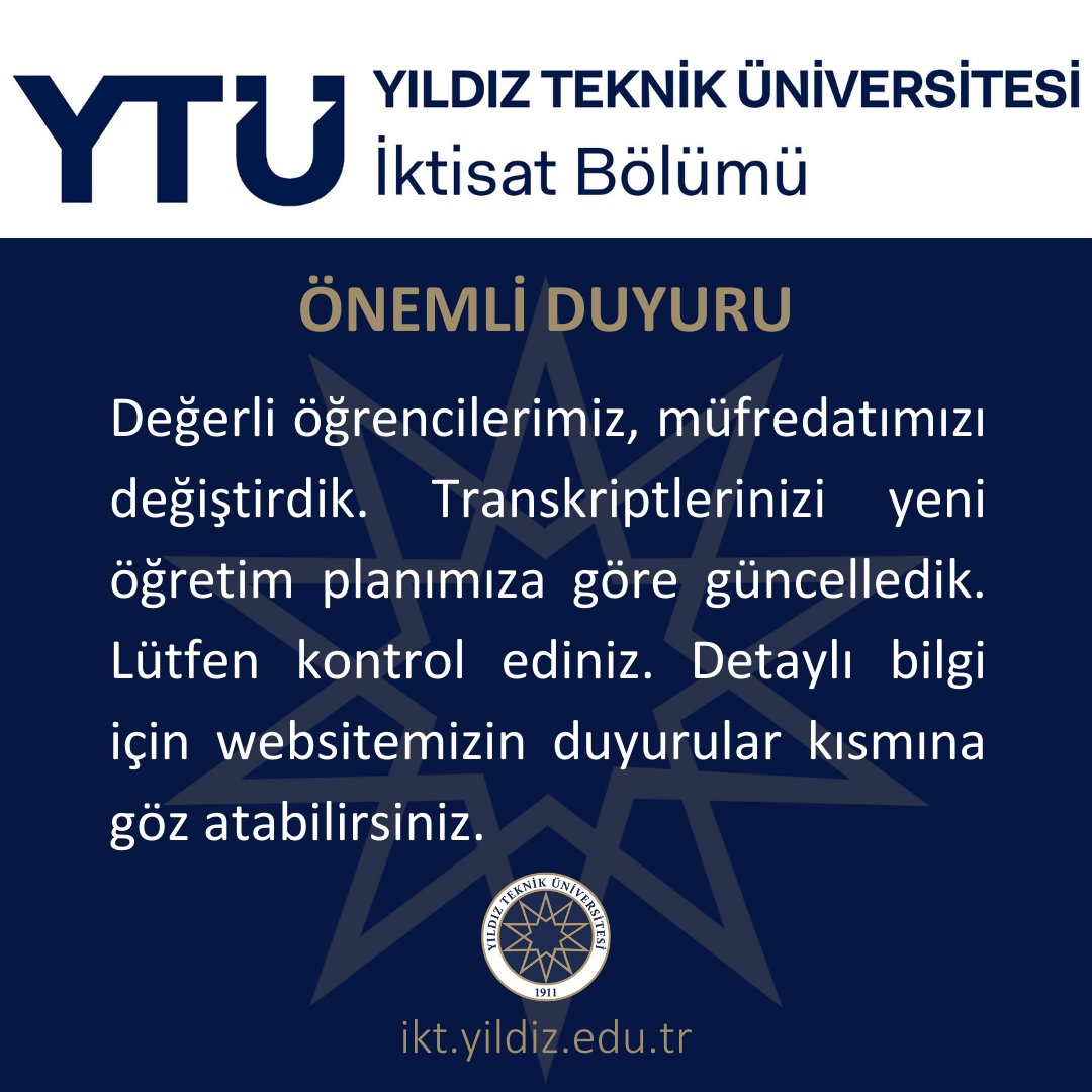 YTU Economics (@economicsytu) on Twitter photo 