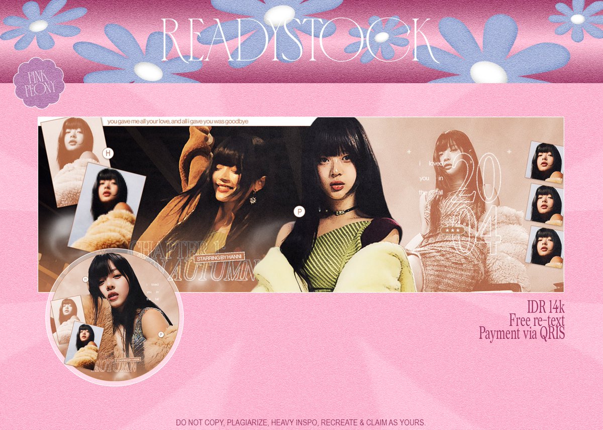 a retweet would be appreciated, thank you! #zonauang

hi ✋🏻 aku ada readystock HANNI (14k) free retext dan bisa payment via QRIS!